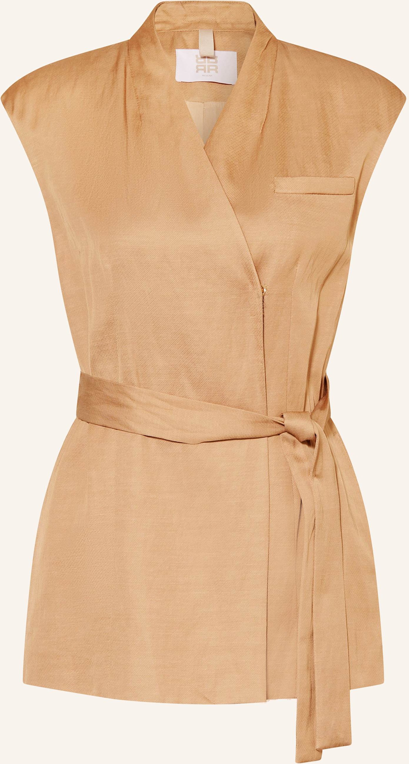 Riani Satinweste Mit Leinen beige