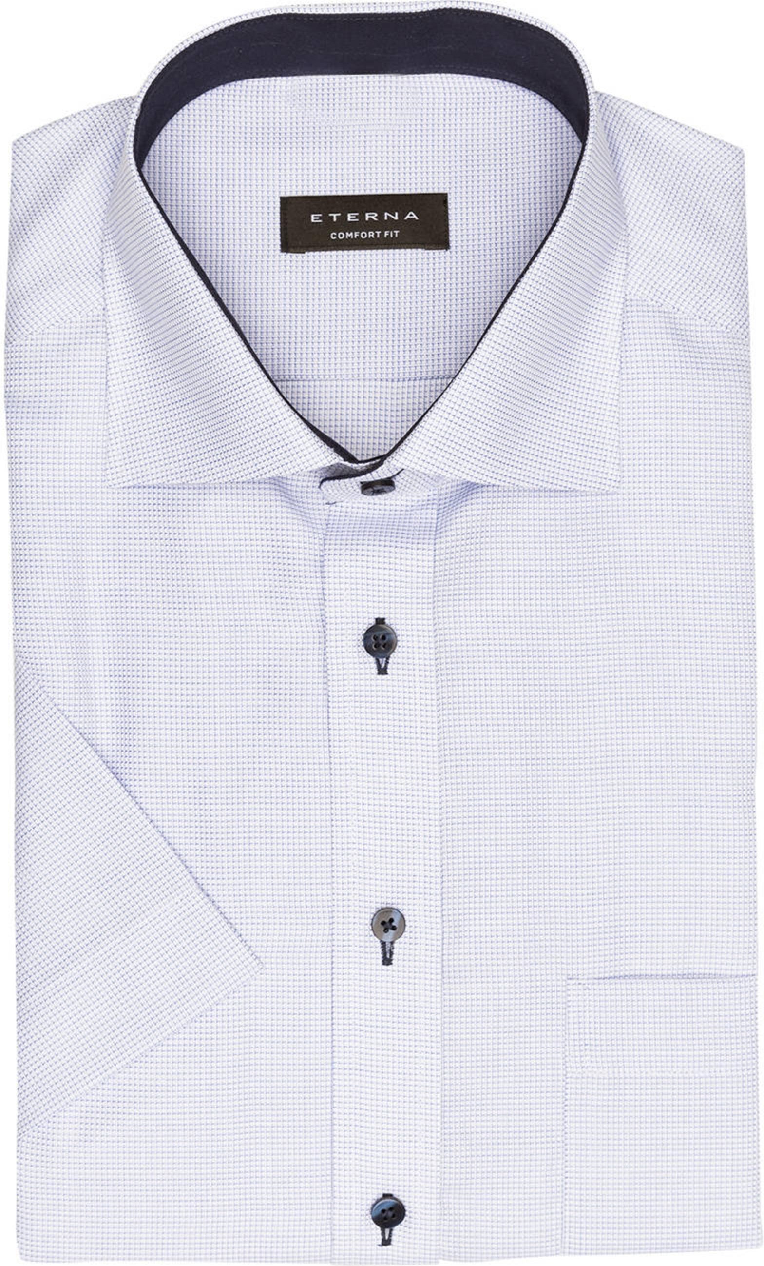 Eterna Halbarm-Hemd Comfort Fit blau