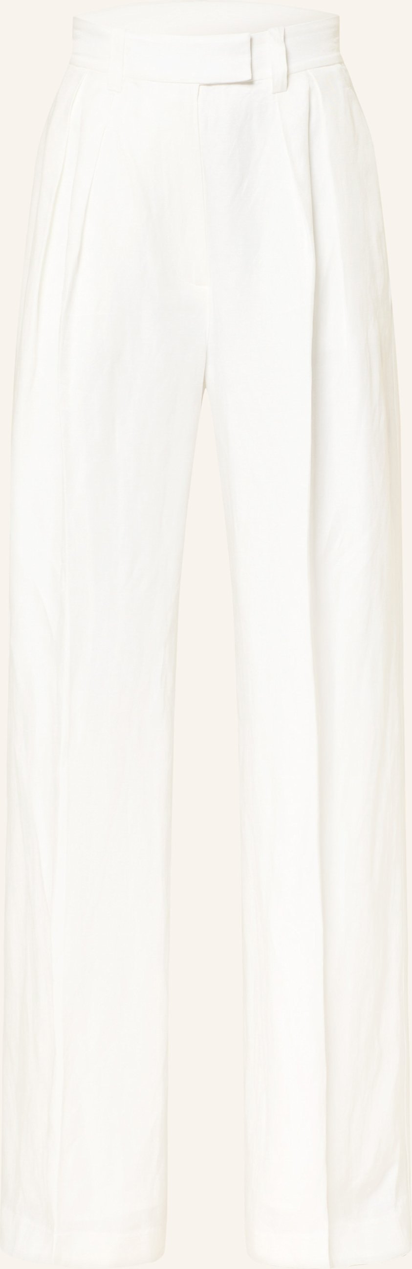 Thumbnail - Anine Bing Marlenehose Lou Mit Leinen weiss