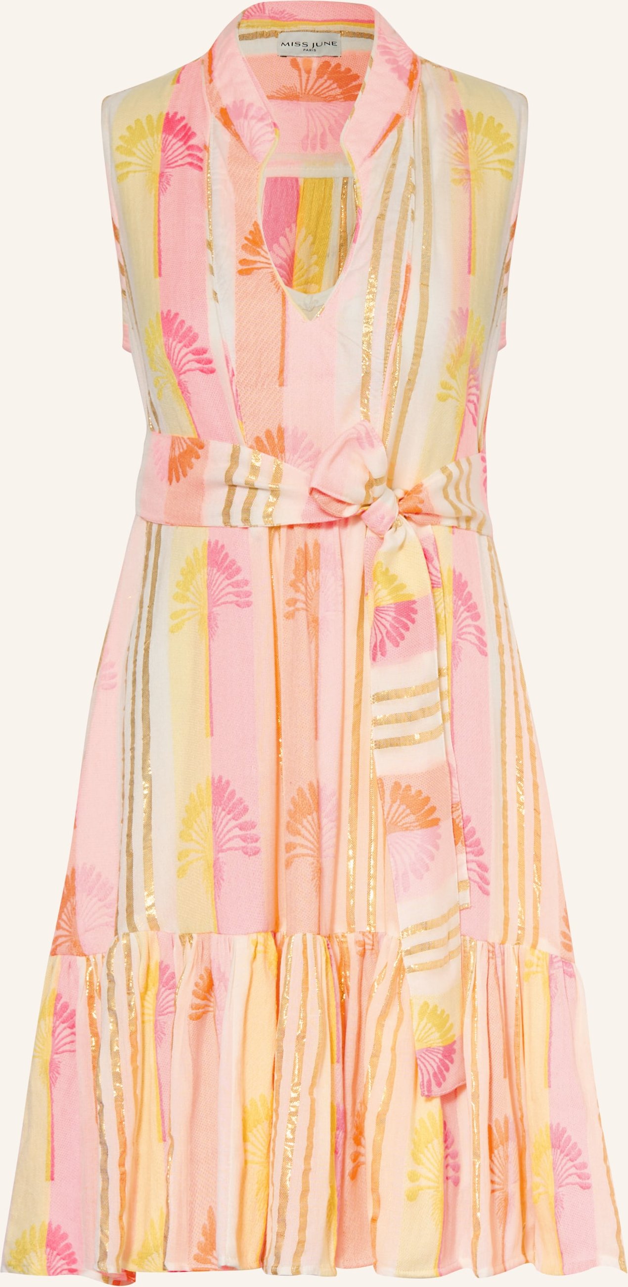 Miss June Kleid Tracy Mit Glitzergarn rosa