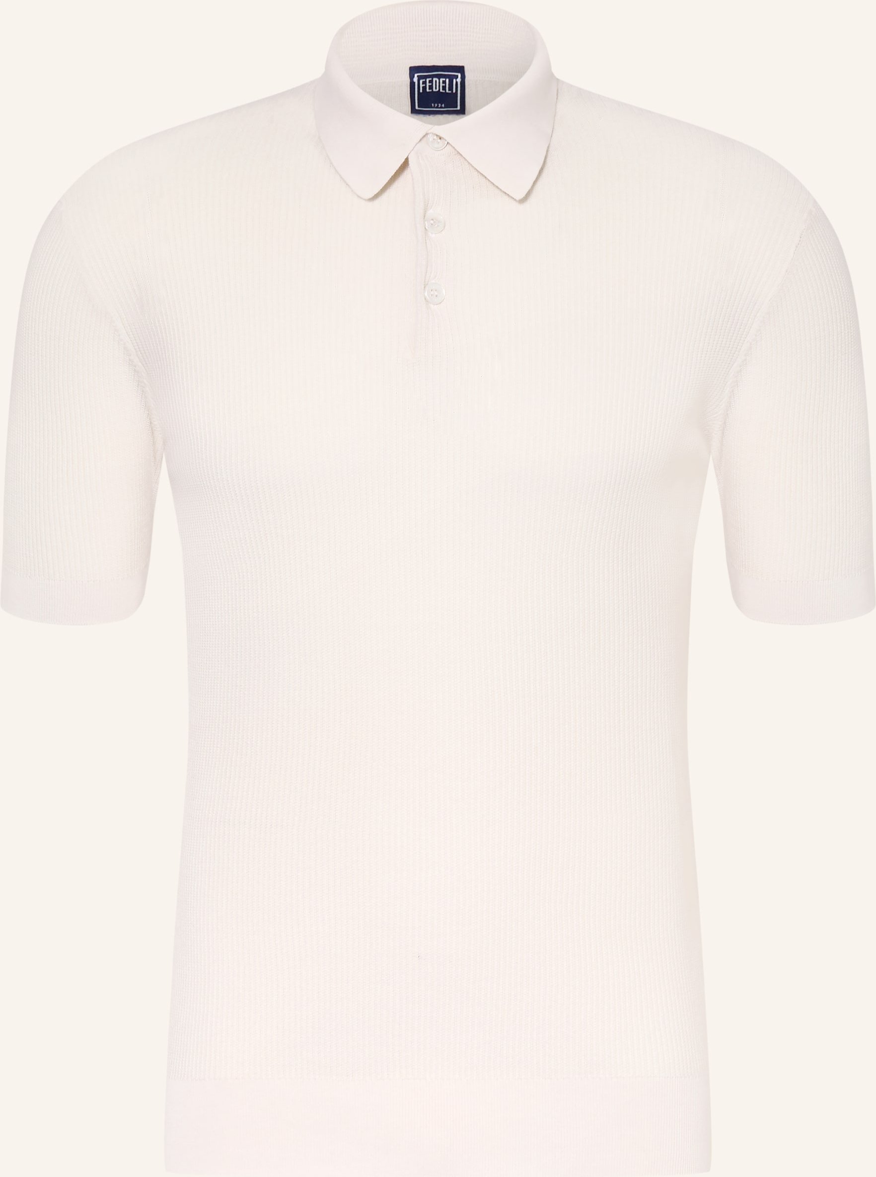 Fedeli Strick-Poloshirt weiss