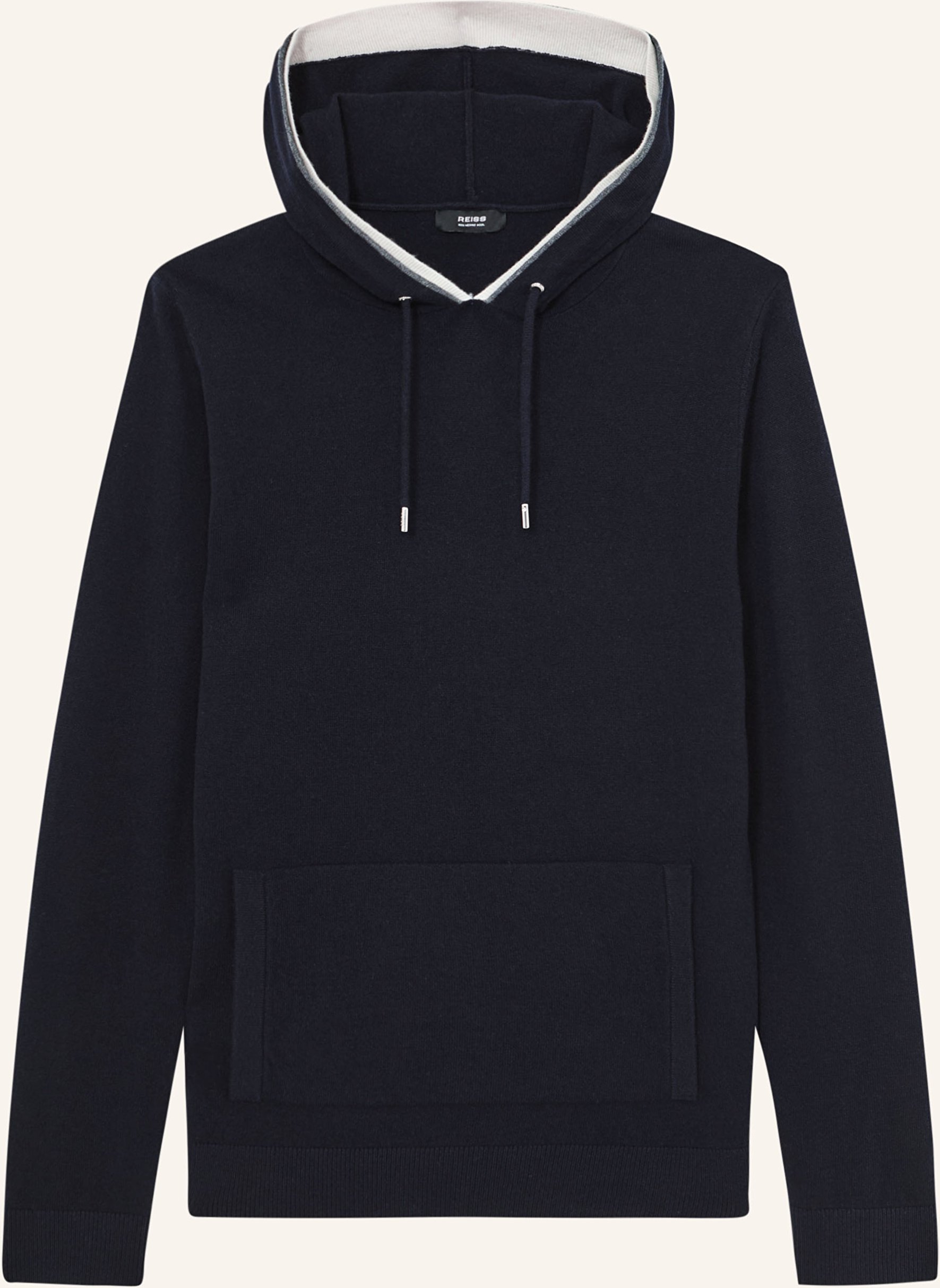 Reiss Strick-Hoodie Falmer Aus Merinowolle blau