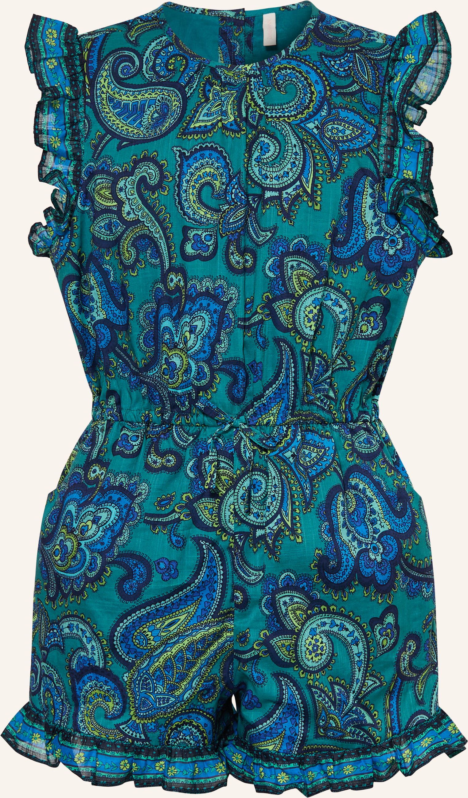 Zimmermann Jumpsuit Patience Mit Rüschen blau