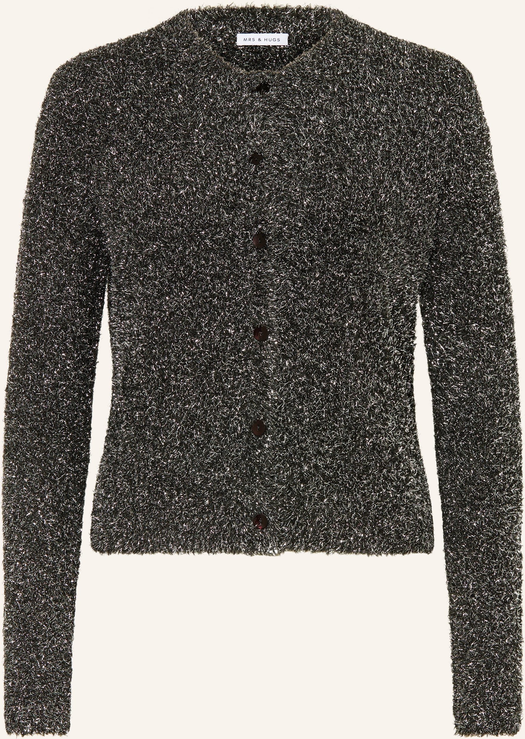 Mrs & Hugs Strickjacke Mit Glitzergarn schwarz