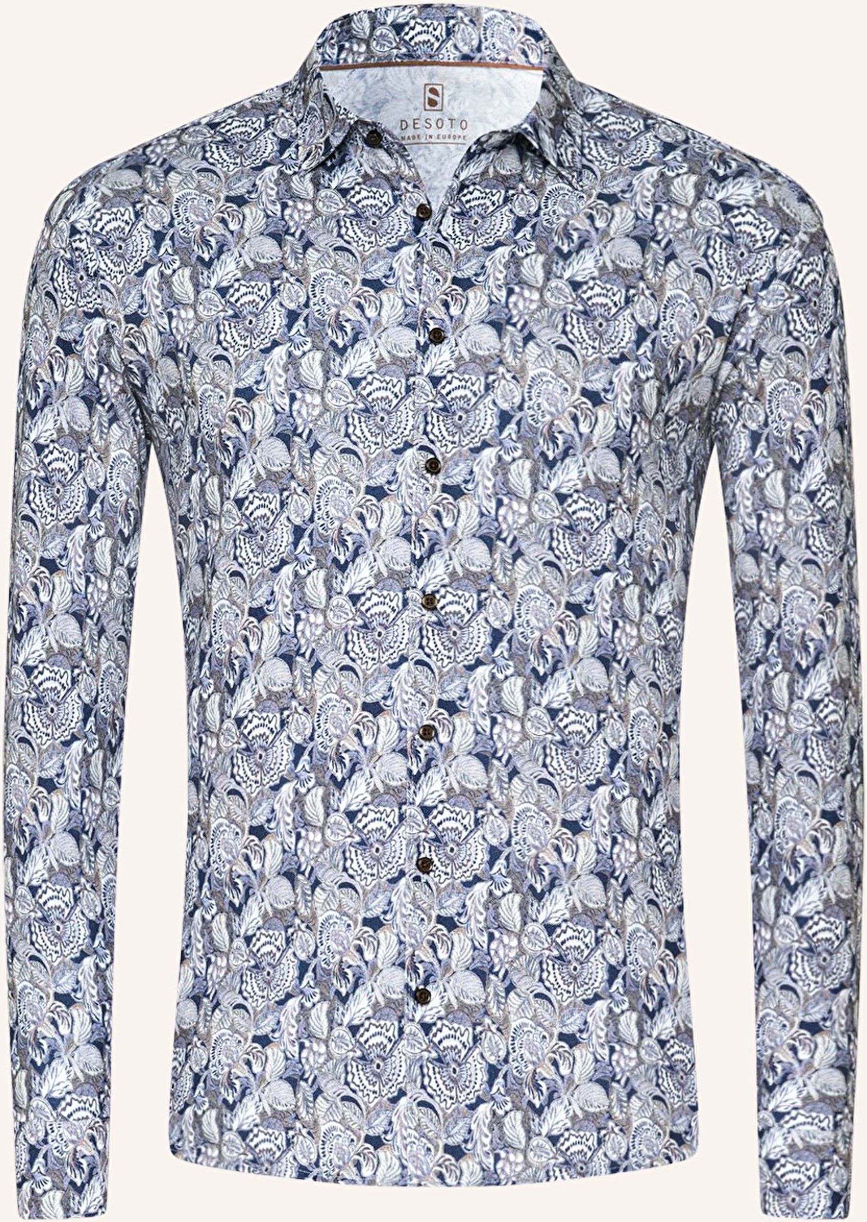 Desoto Jerseyhemd Slim Fit beige