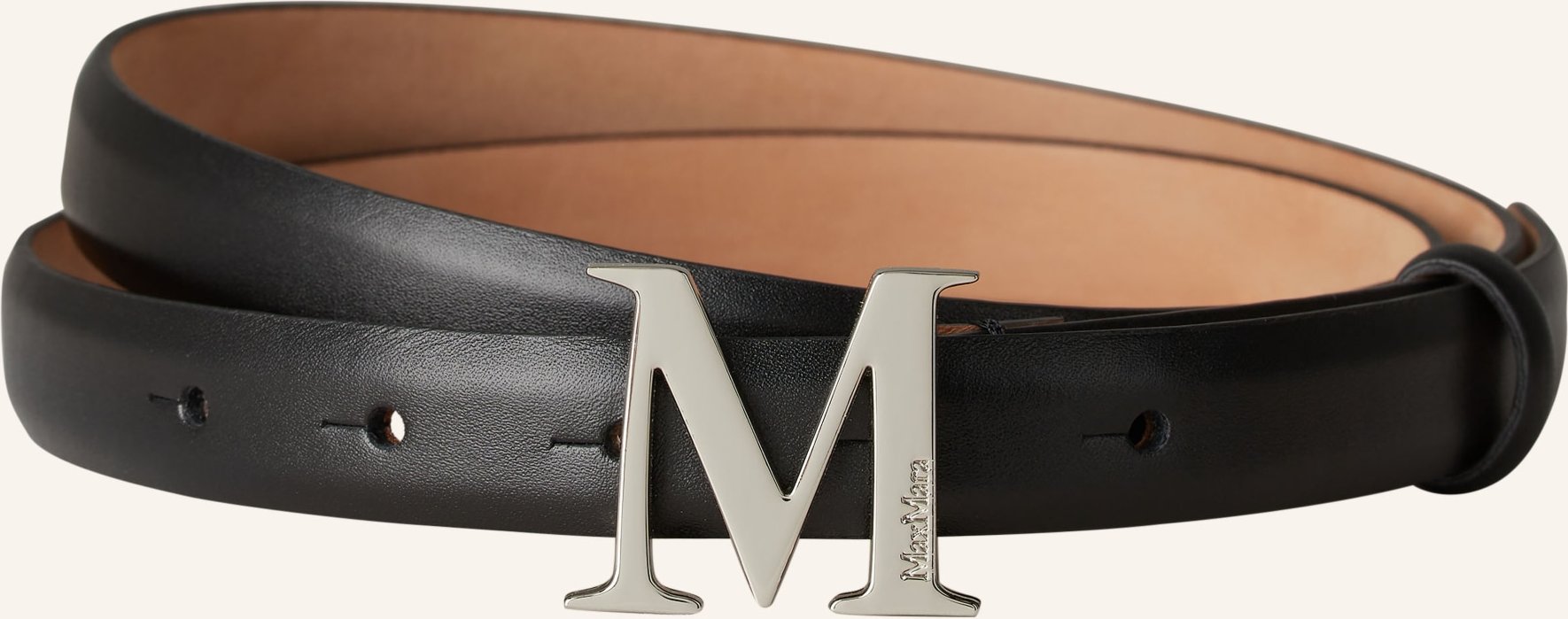Thumbnail - Max Mara Ledergürtel mclassic20 schwarz