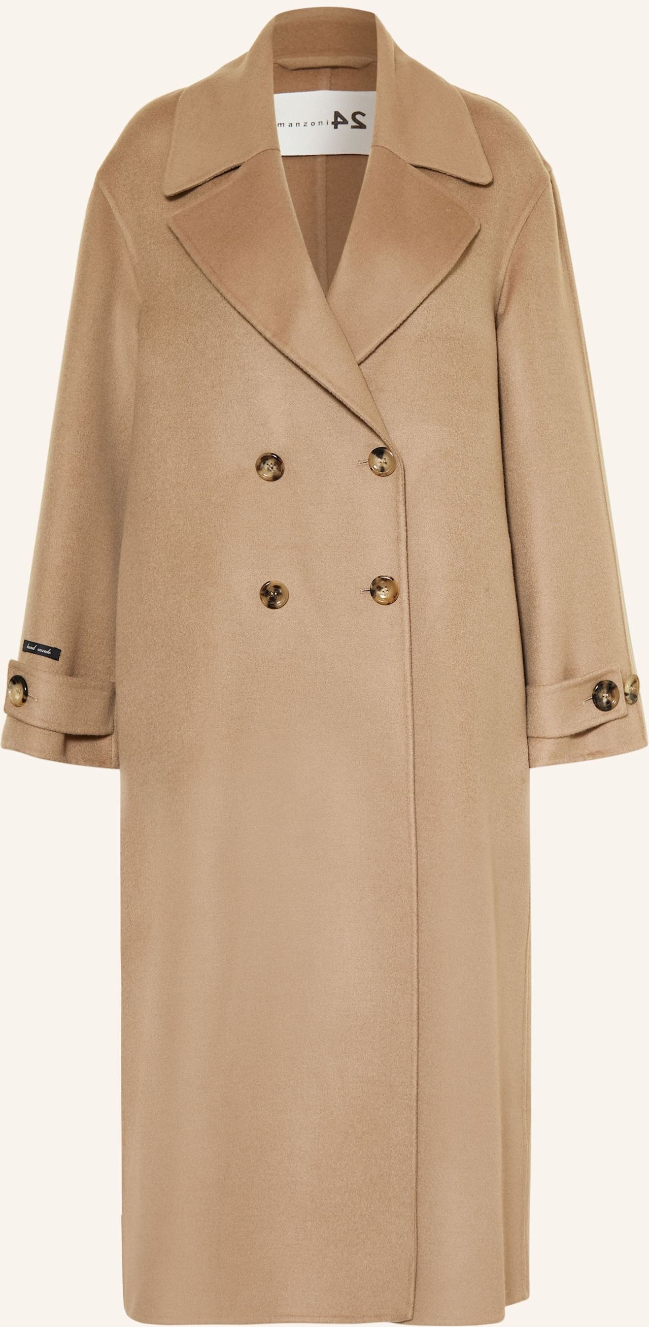 Manzoni 24 Wollmantel Mit Cashmere braun