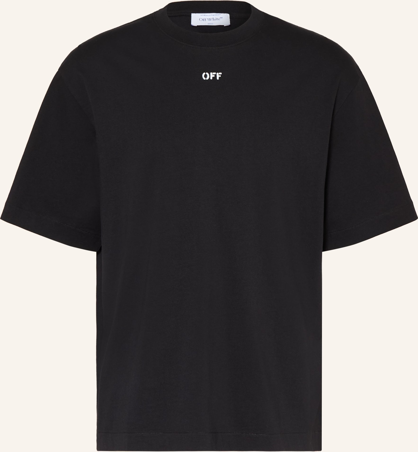 Off-White T-Shirt schwarz