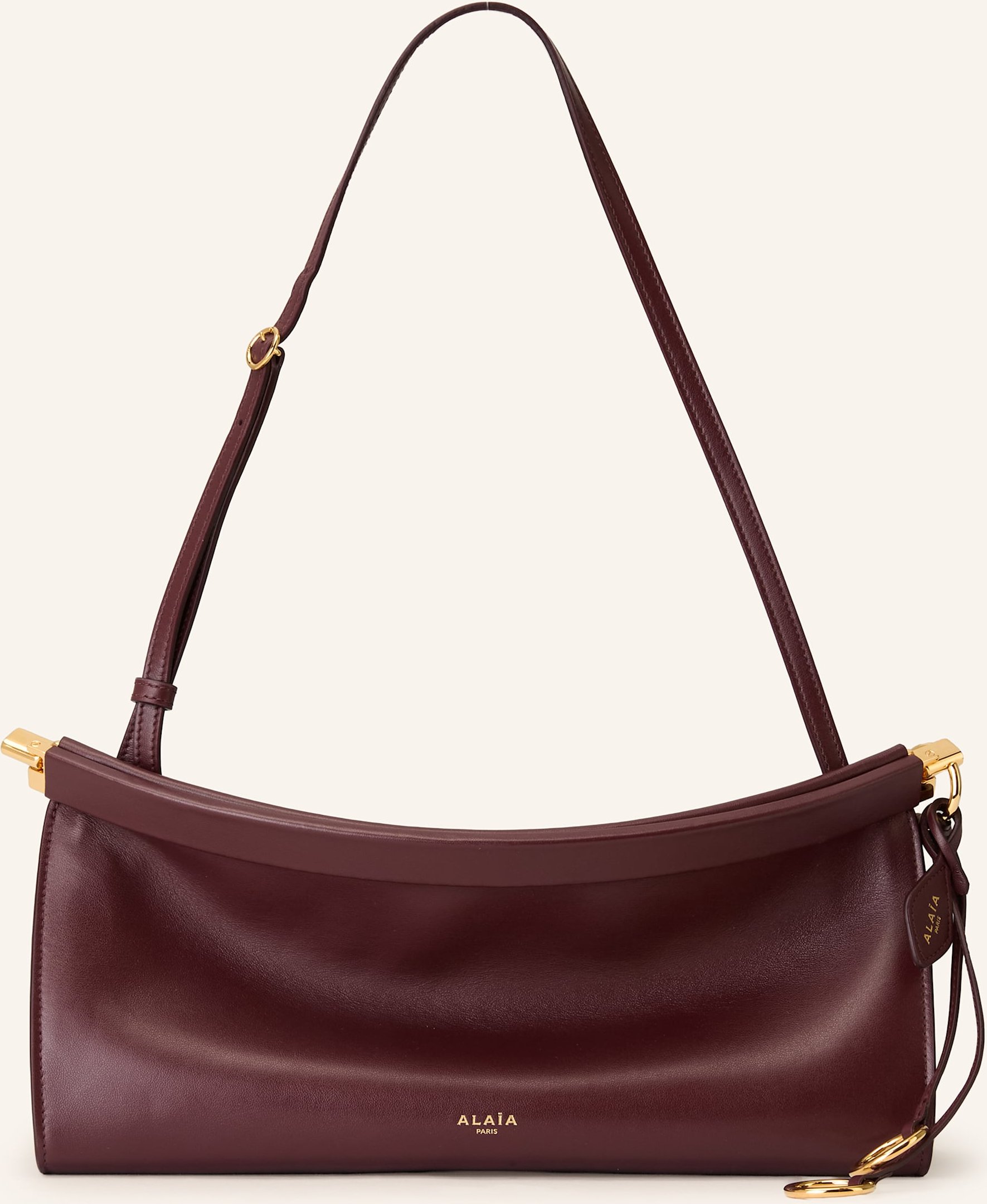 Alaïa Schultertasche East West Medium rot