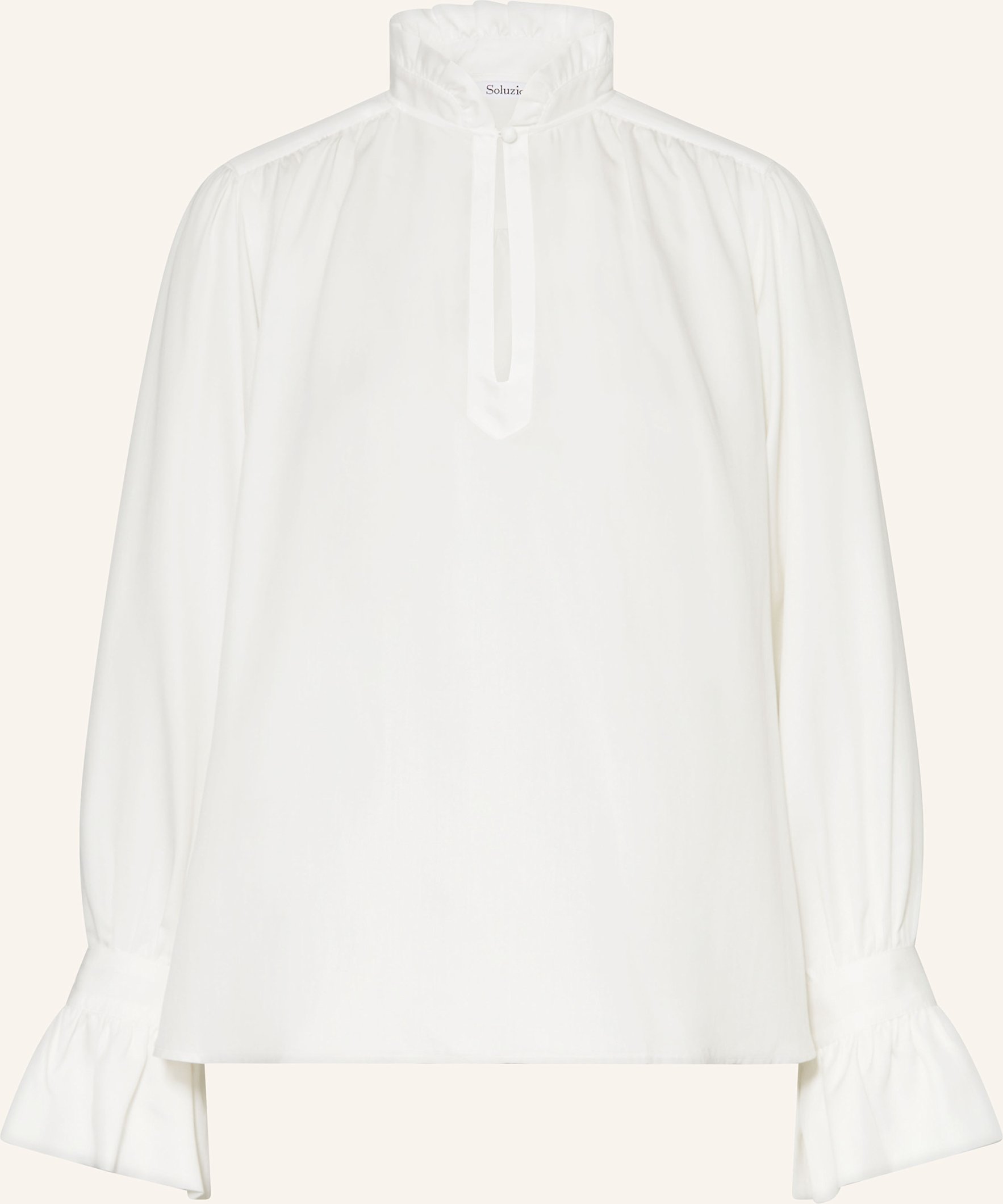 Soluzione Blusenshirt Mit Rüschen weiss