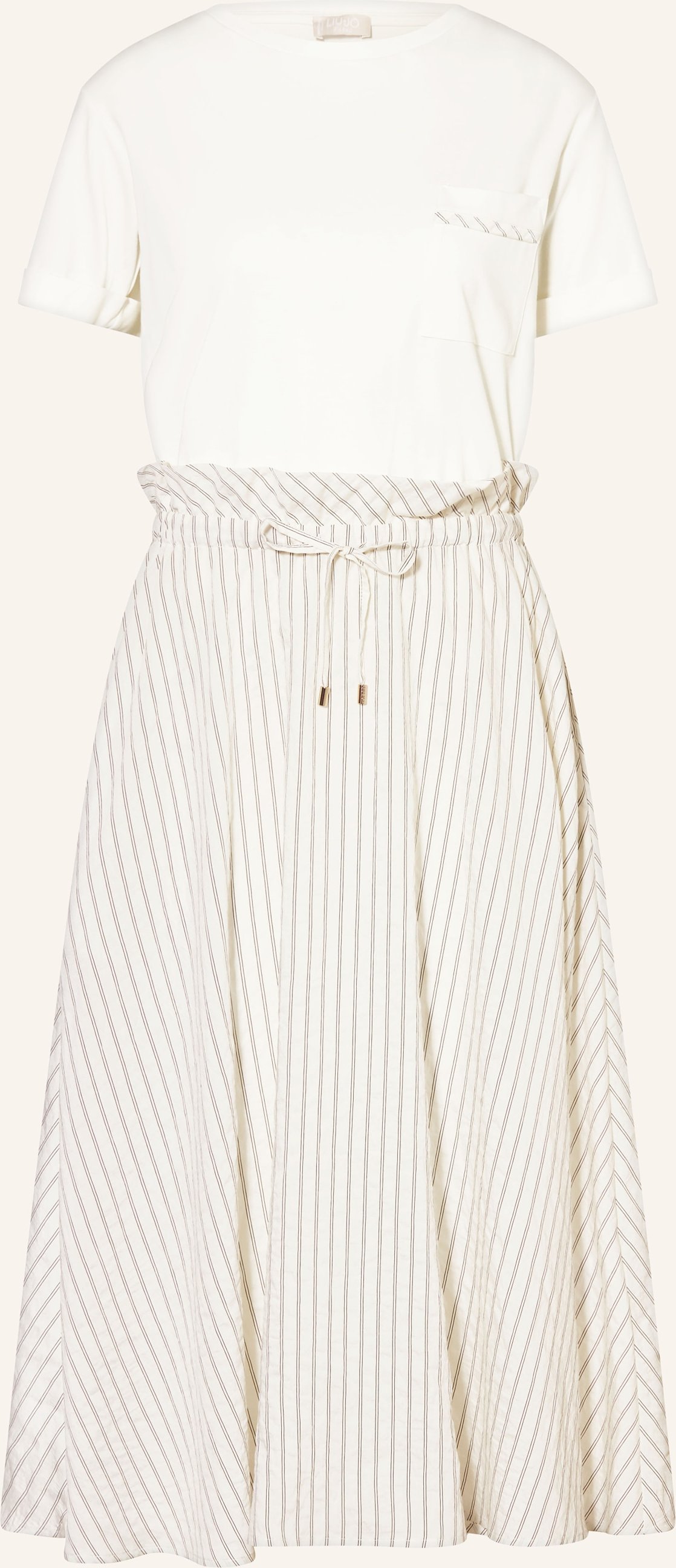 Liu Jo Kleid Im Materialmix weiss