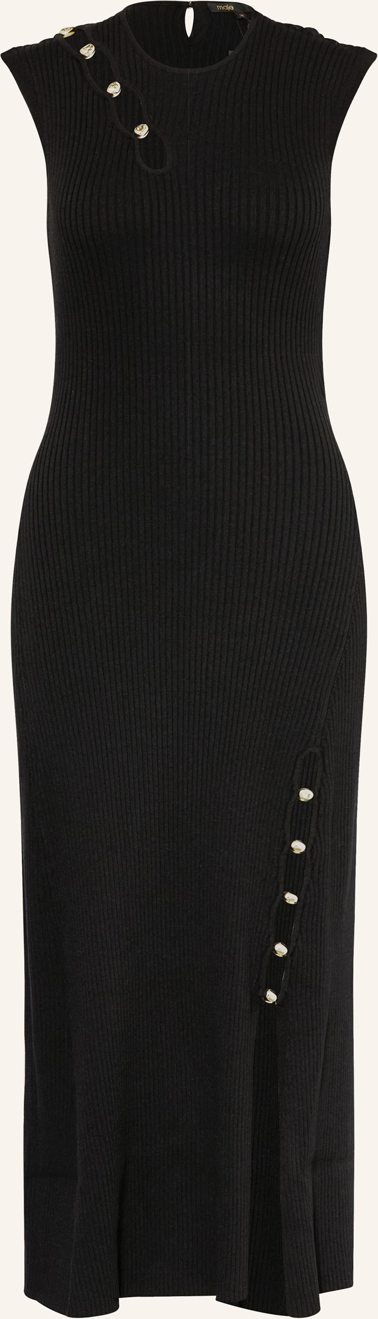 Maje Strickkleid Mit Cut-Outs schwarz