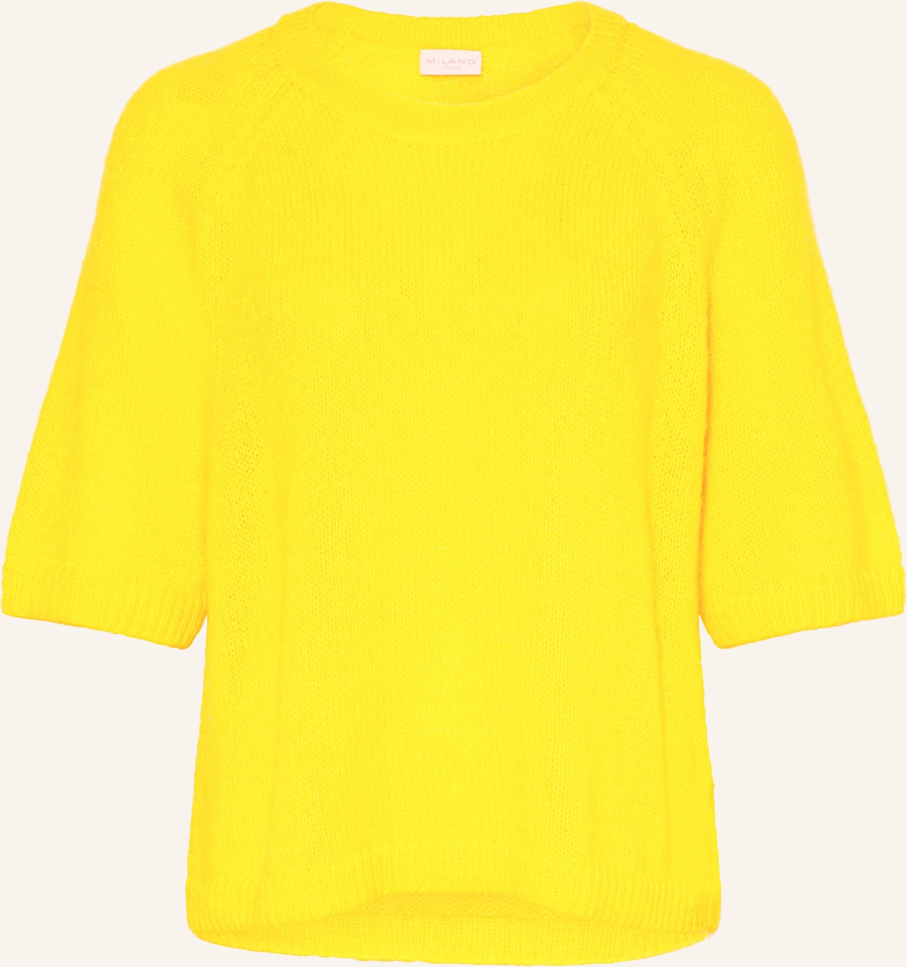 Milano Italy Strickshirt Mit Mohair gelb