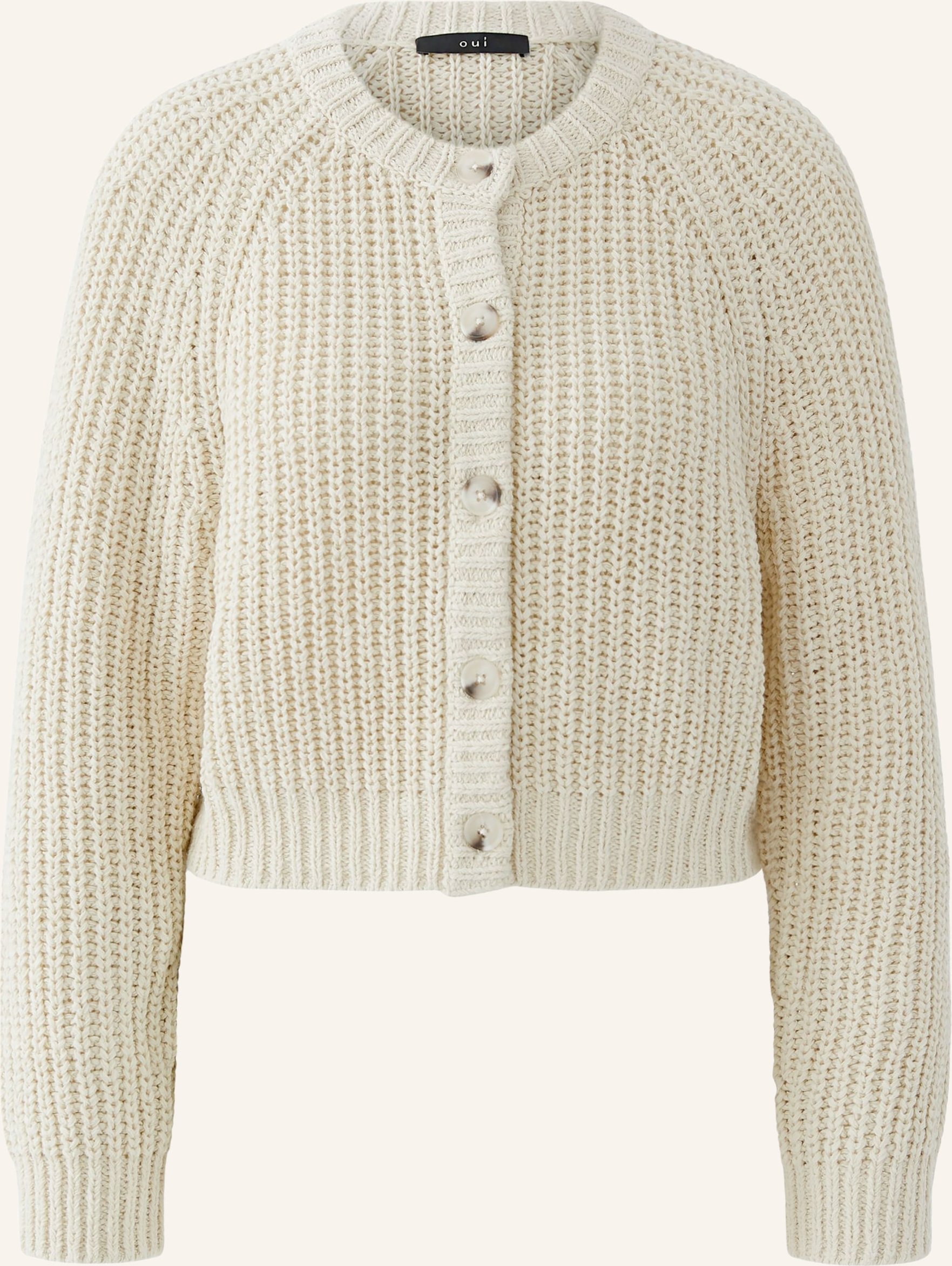 Oui Strickjacke beige