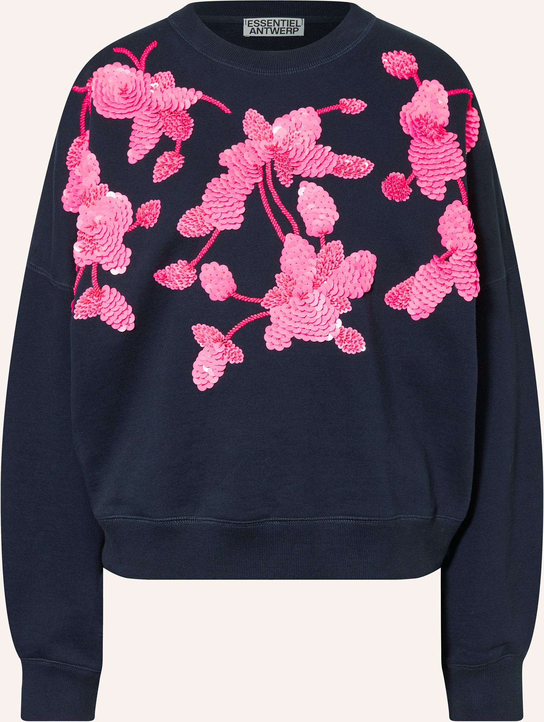 Essentiel Antwerp Sweatshirt Jaga Mit Pailletten blau
