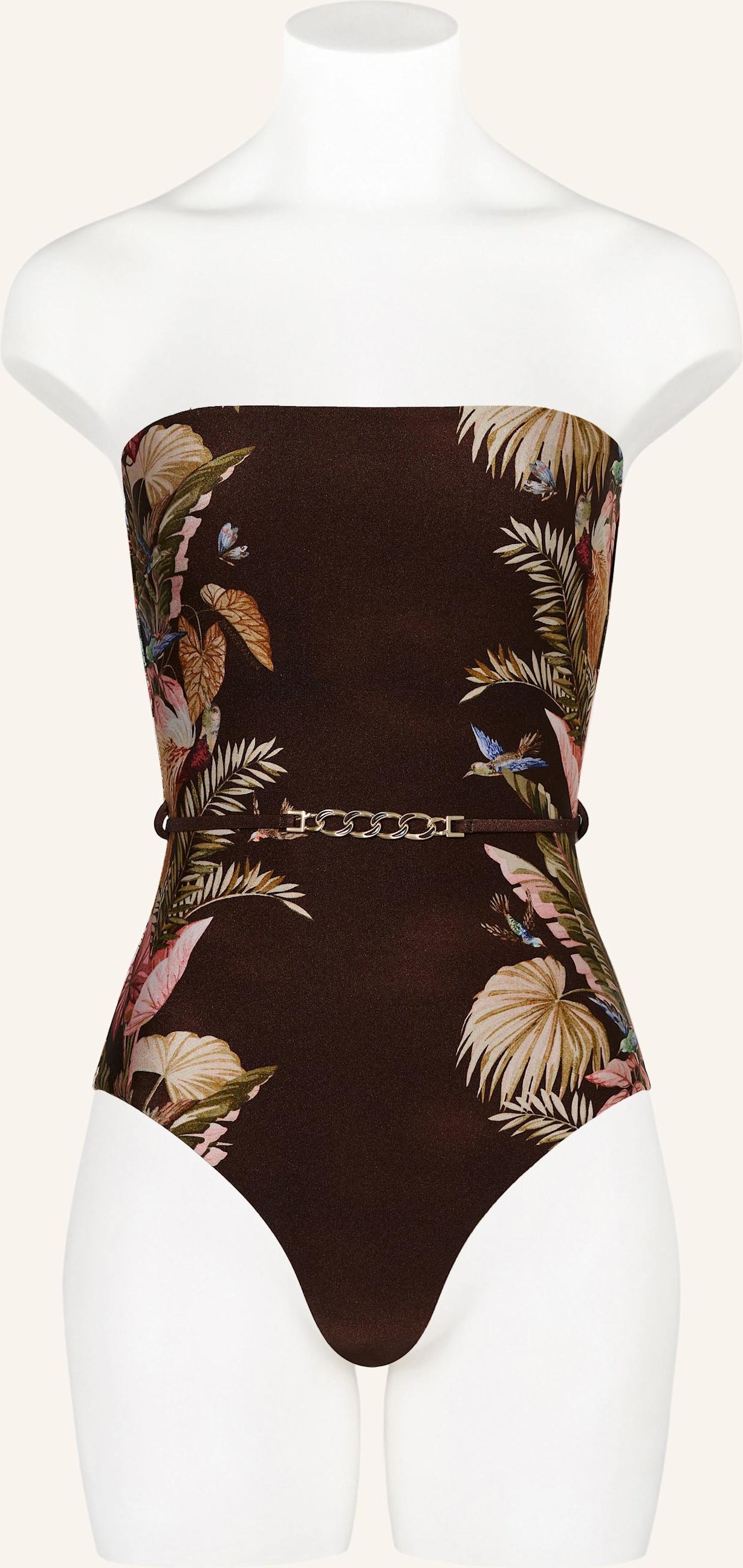 Zimmermann Bandeau-Badeanzug Ascension braun