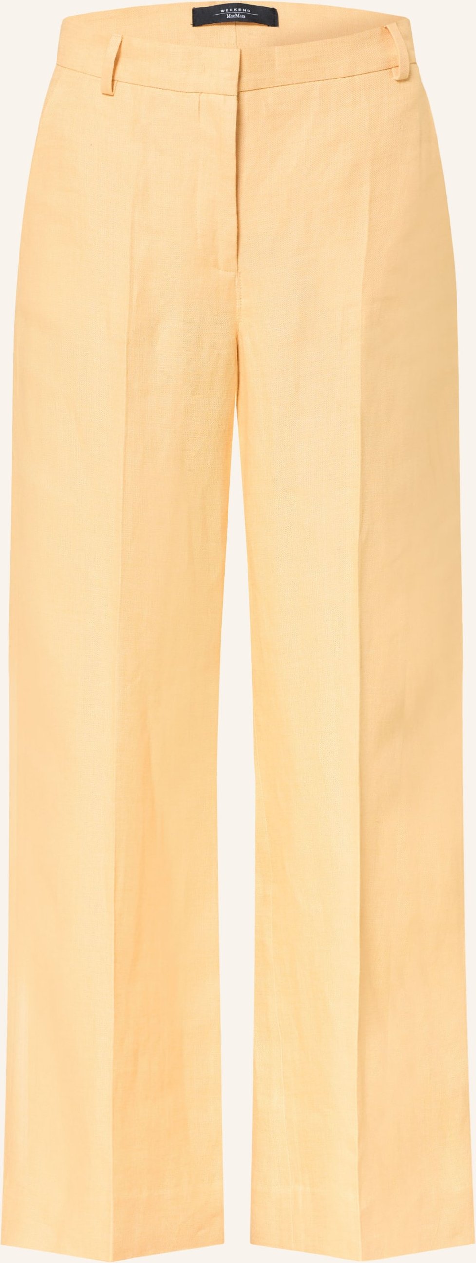 Weekend Max Mara Marlenehose Malizia Aus Leinen gelb