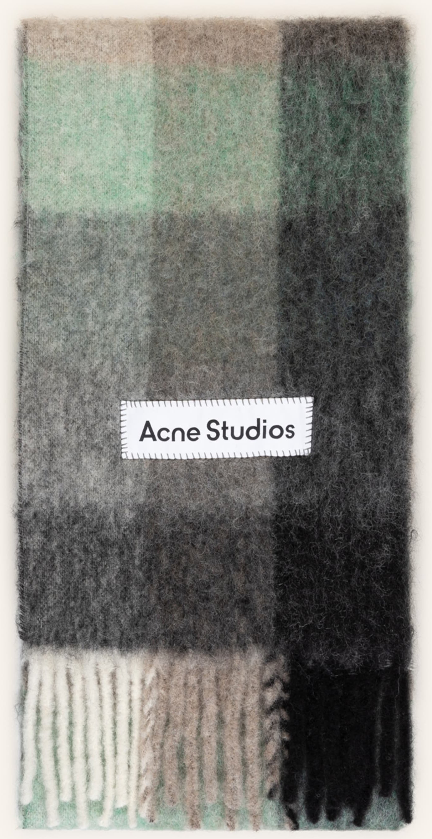 Acne Studios Schal Mit Alpaka gruen