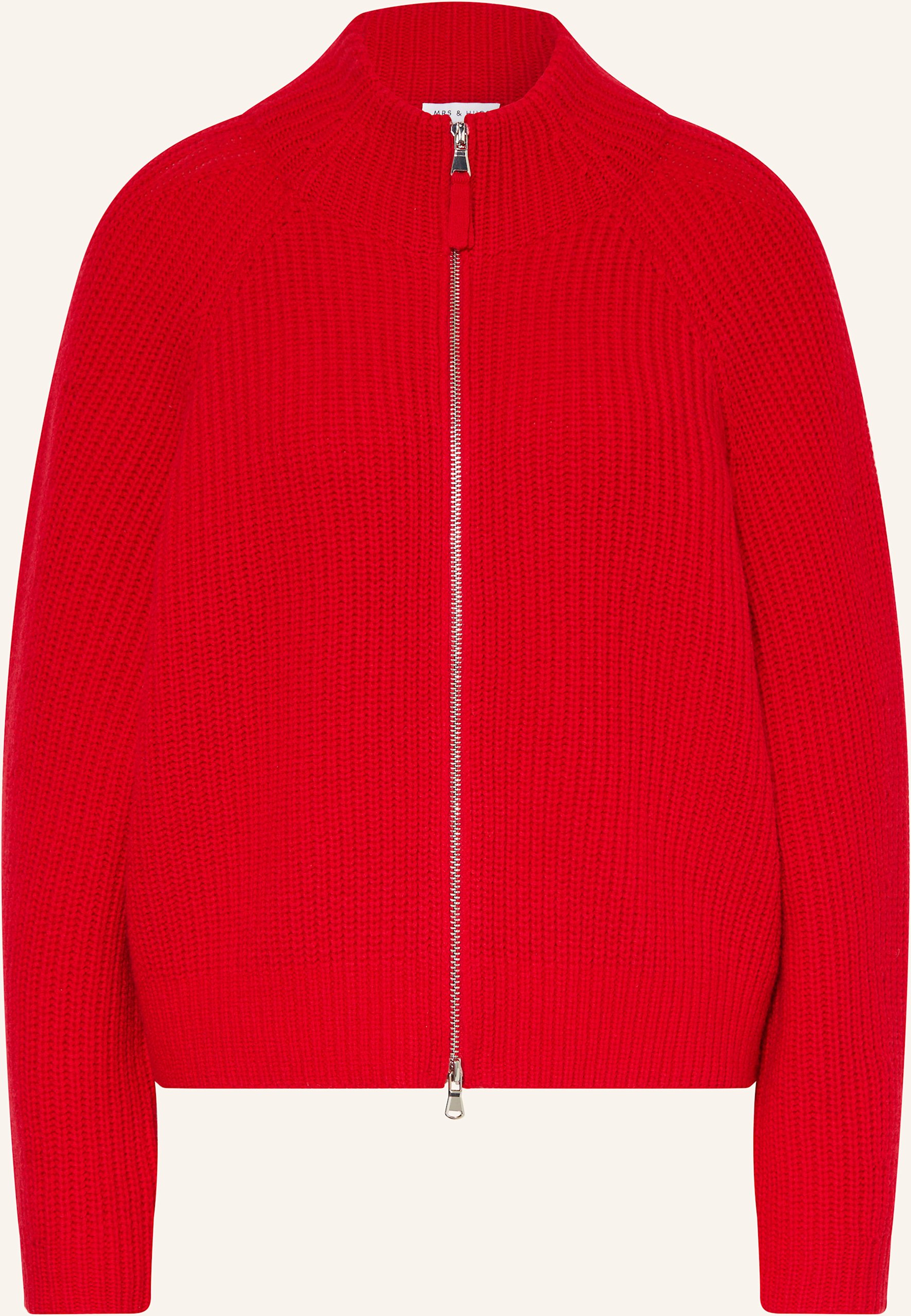 Mrs & Hugs Strickjacke Mit Cashmere rot