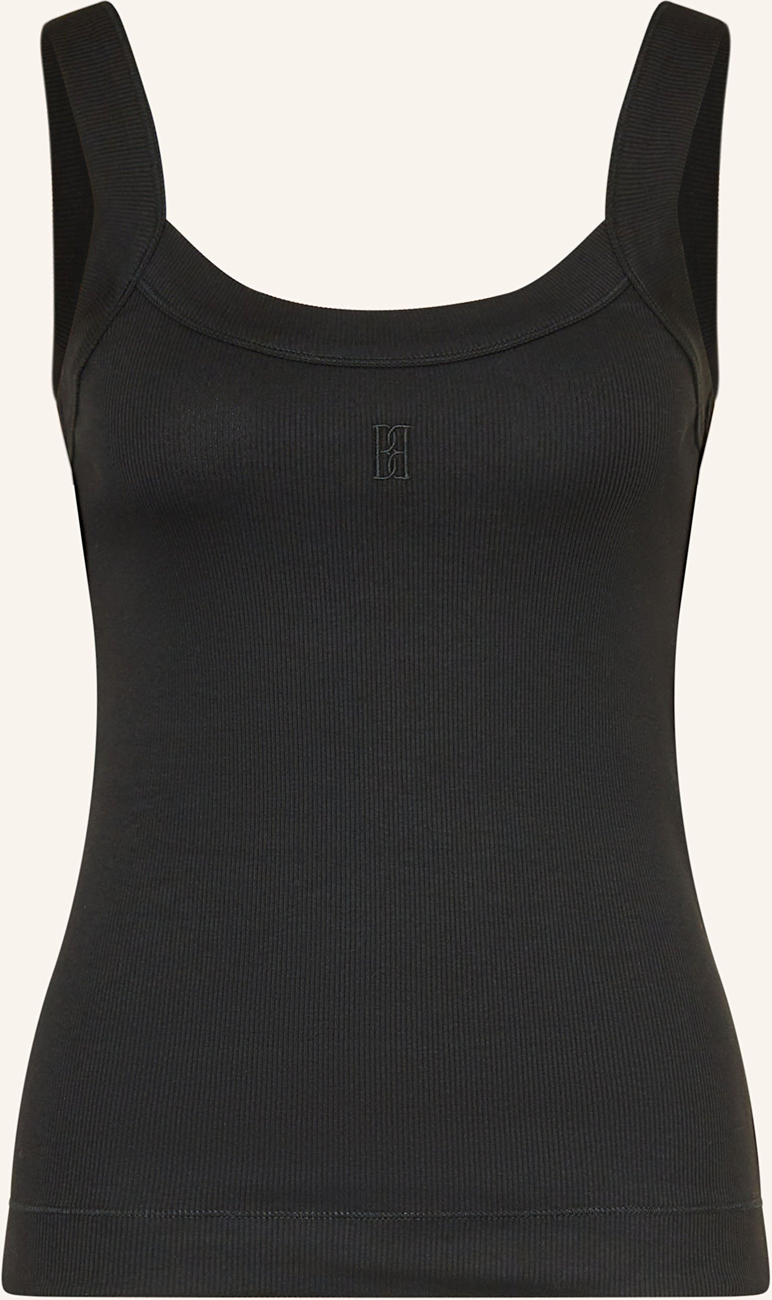 Thumbnail - By Malene Birger Tanktop Frillio schwarz