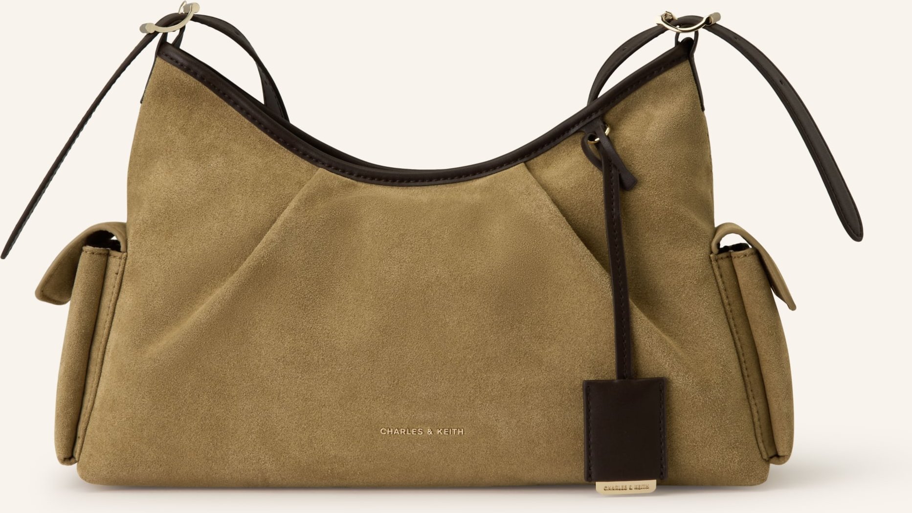 Charles & Keith Schultertasche Khai Medium braun