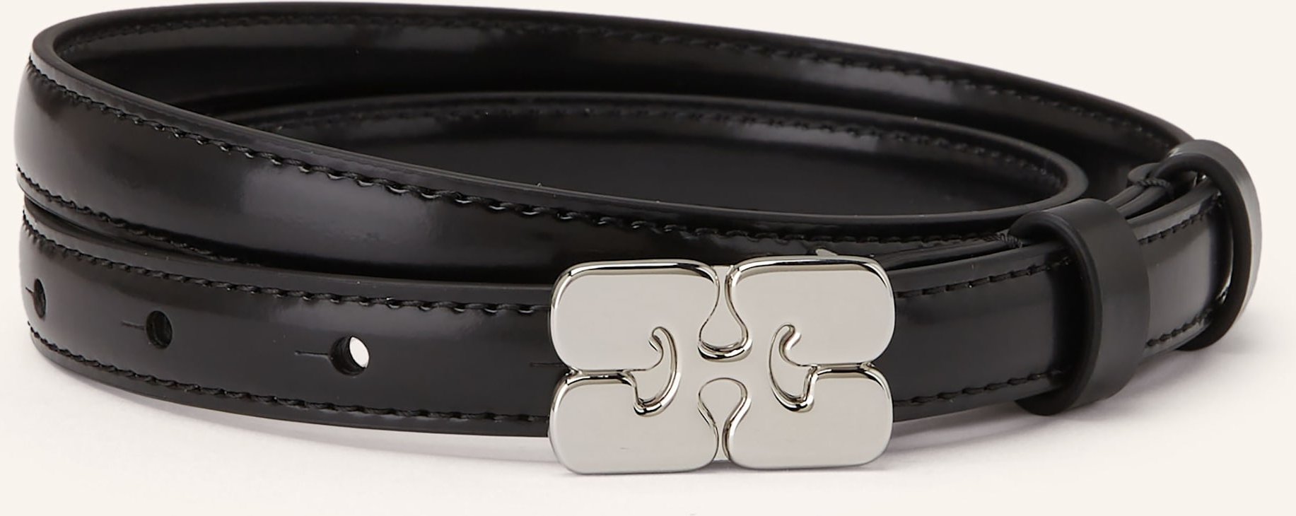 Ganni Gürtel Kat Small schwarz