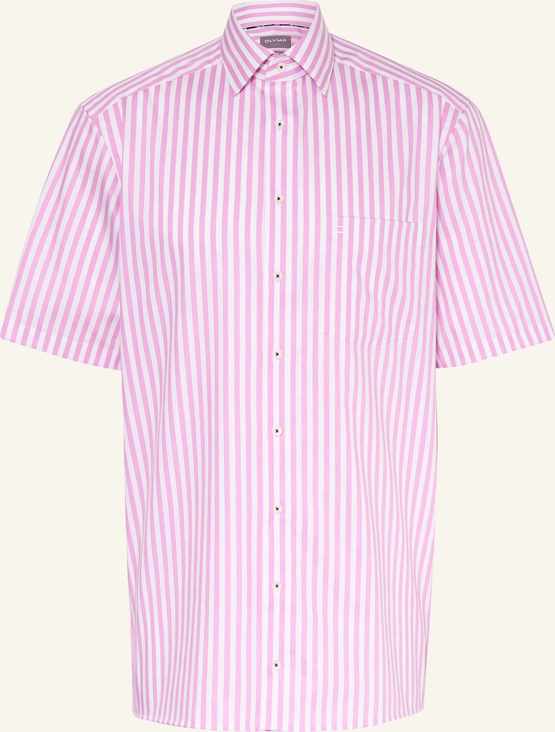 Olymp Kurzarm-Hemd Luxor Comfort Fit pink