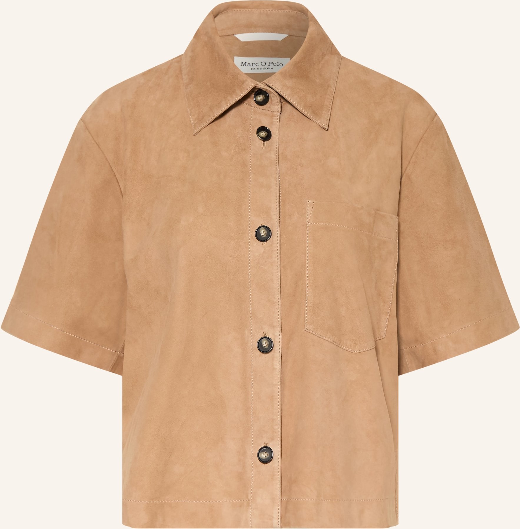 Marc O'polo Lederbluse beige