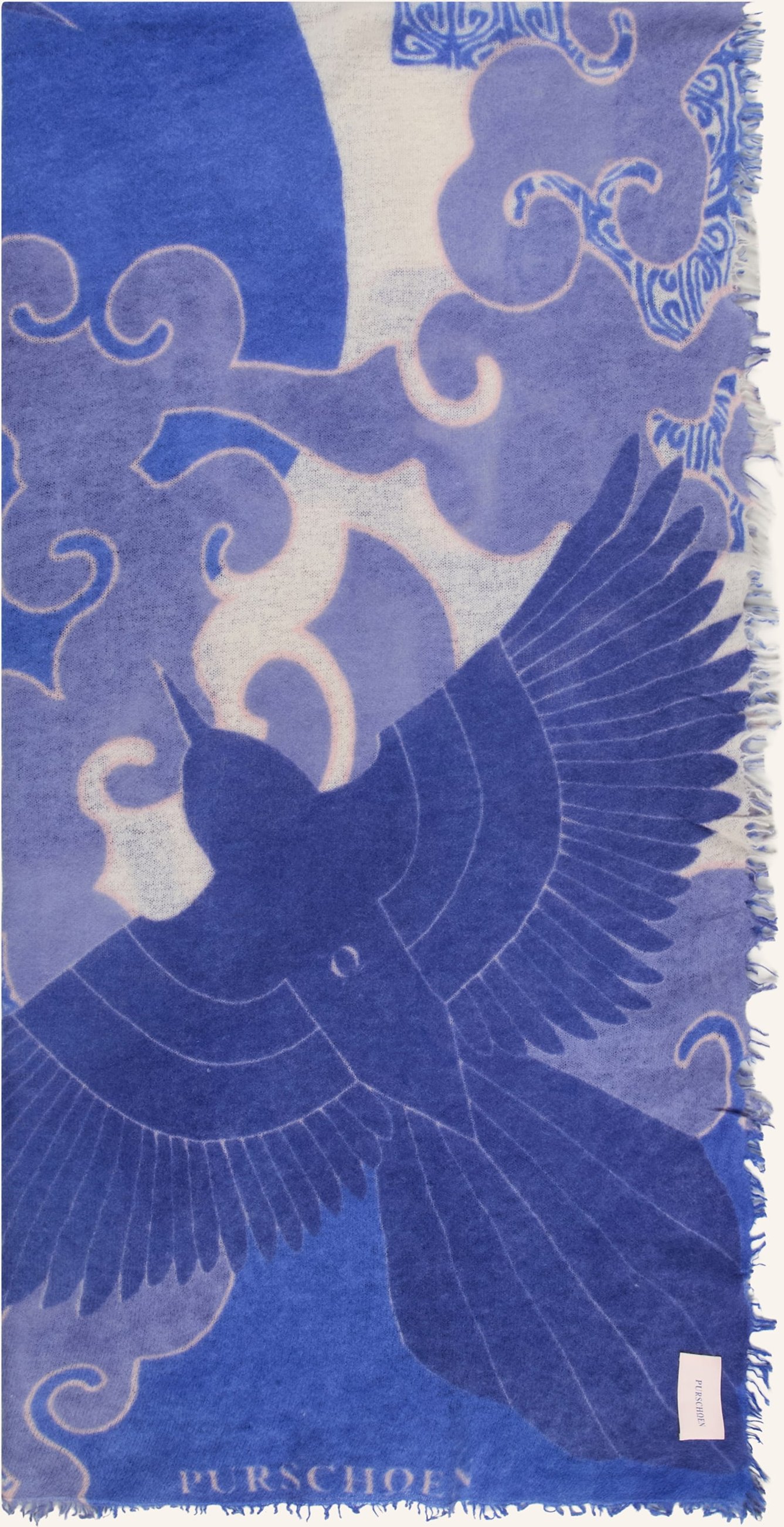 Purschoen Cashmere-Schal Himmelsflug blau