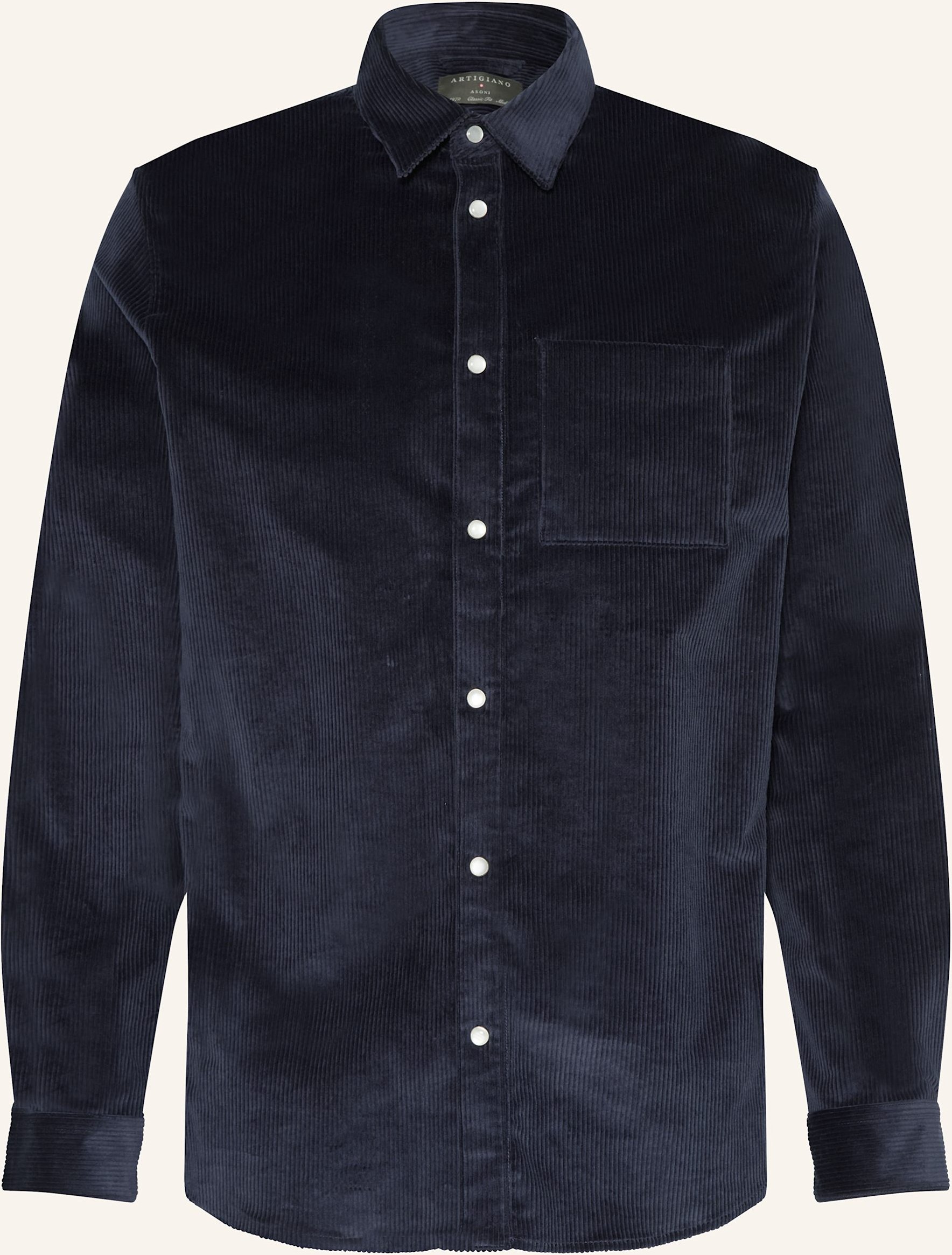 Artigiano Cordhemd Classic Fit blau