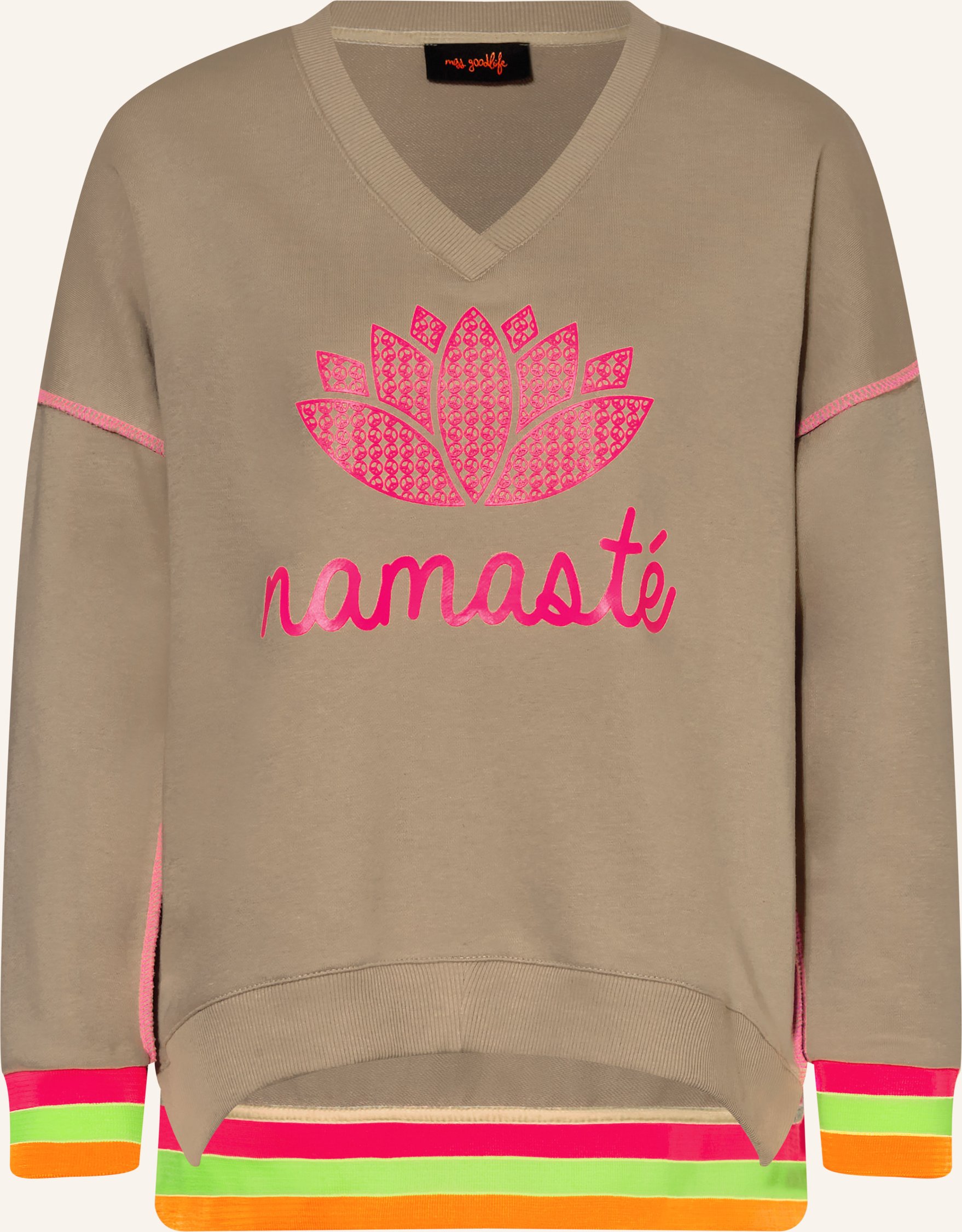 Miss Goodlife Oversized-Sweatshirt beige