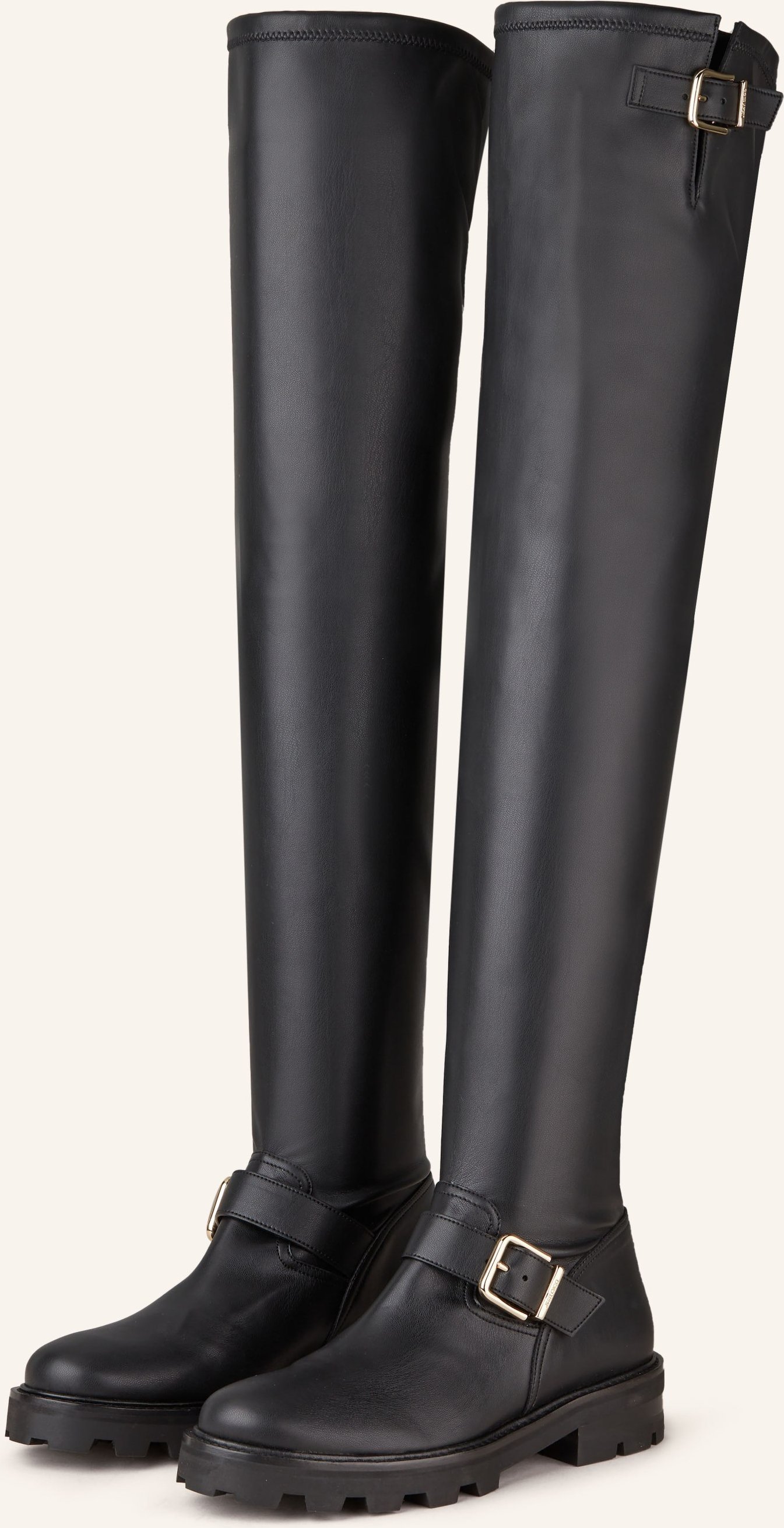 Thumbnail - Jimmy Choo Overknee-Stiefel Biker Ii schwarz