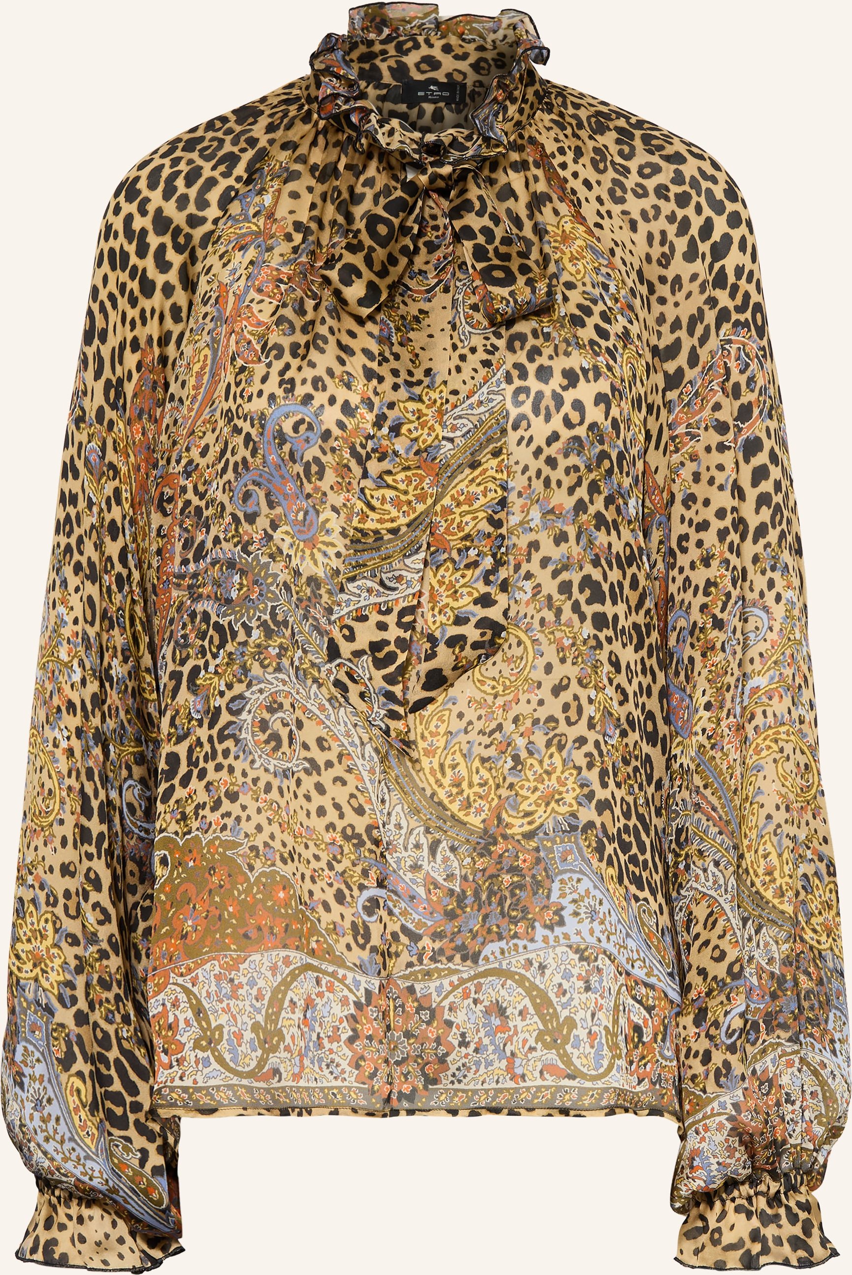 Etro Blusenshirt Aus Seide Mit Abnehmbarer Schluppe braun