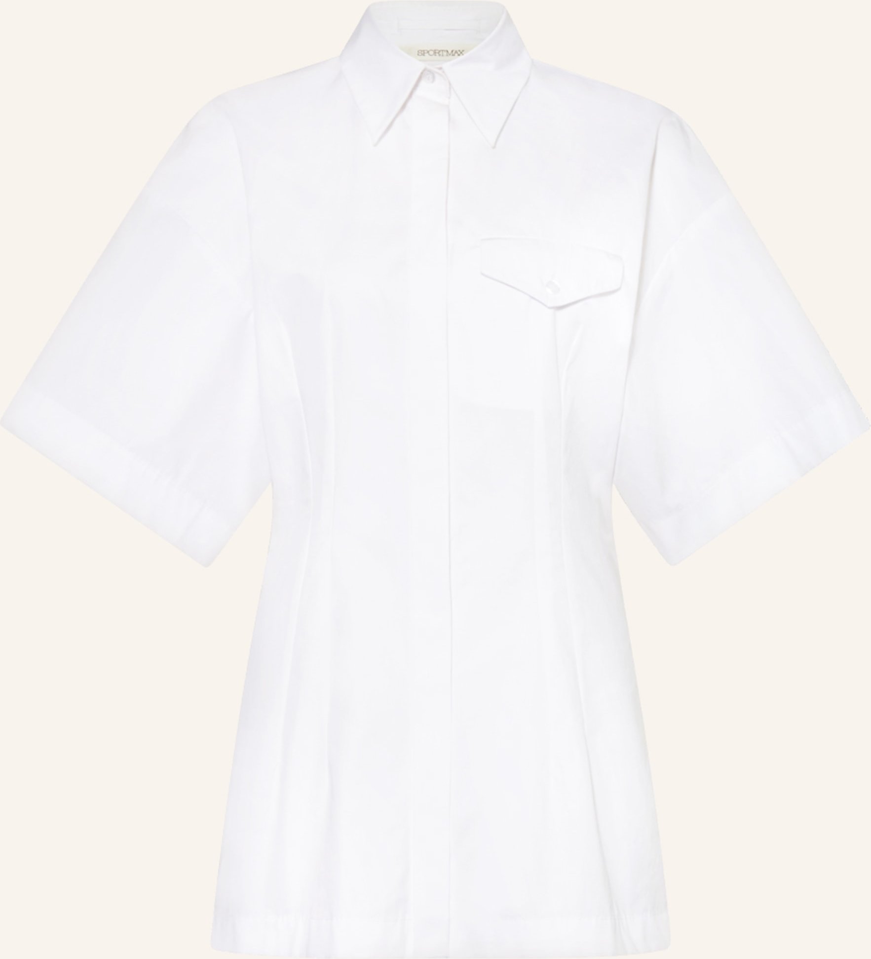 Sportmax Hemdbluse Curve weiss