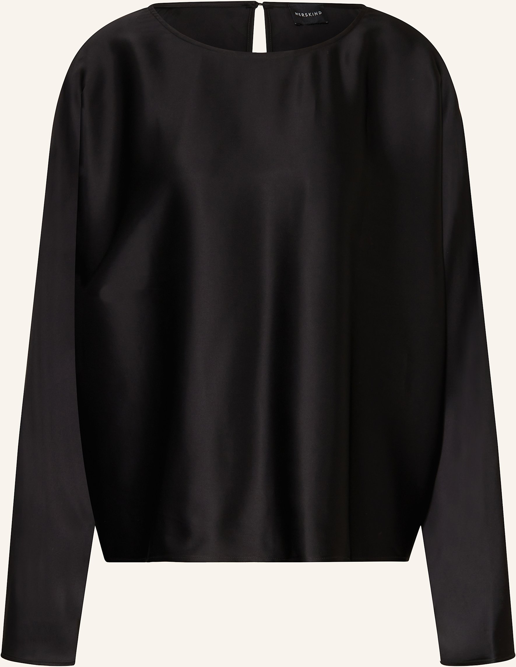 Herskind Blusenshirt Candy Aus Satin schwarz