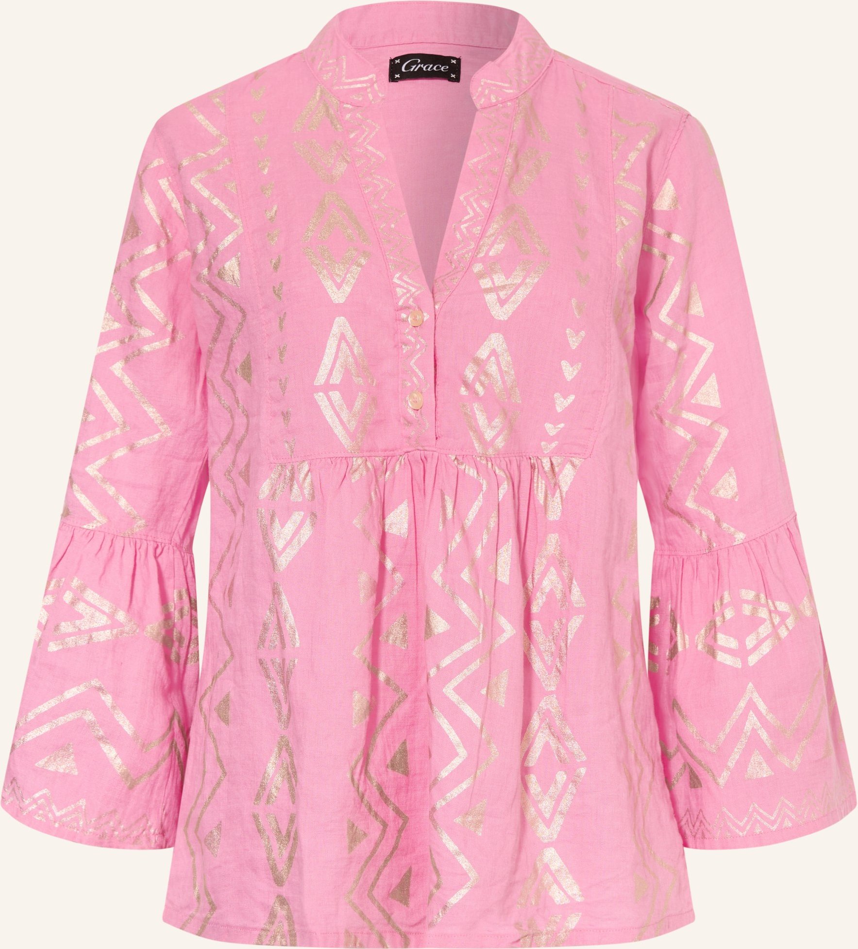 Grace Blusenshirt Aus Leinen pink