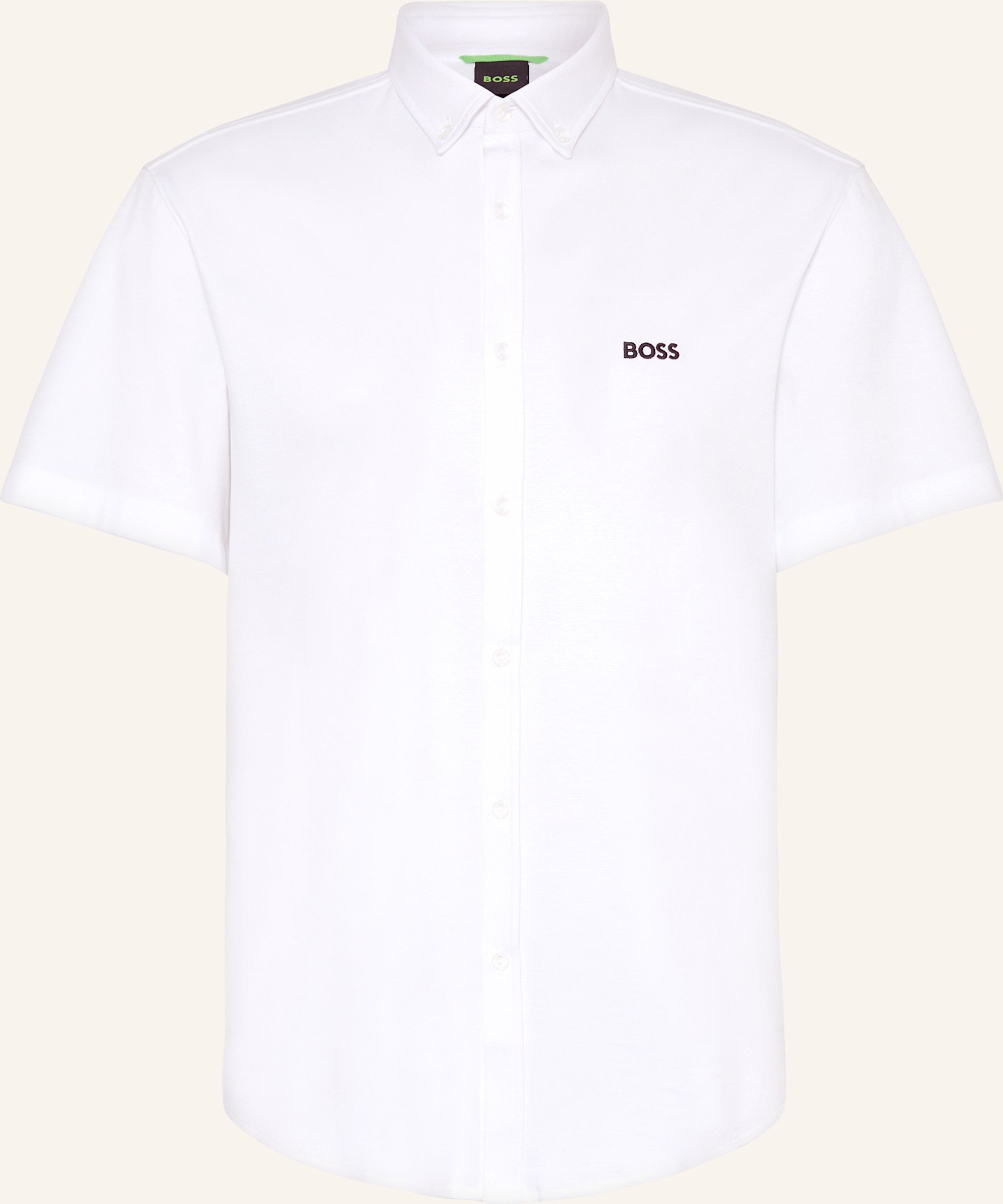 Boss Kurzarm-Hemd Motion Regular Fit Aus Jersey weiss