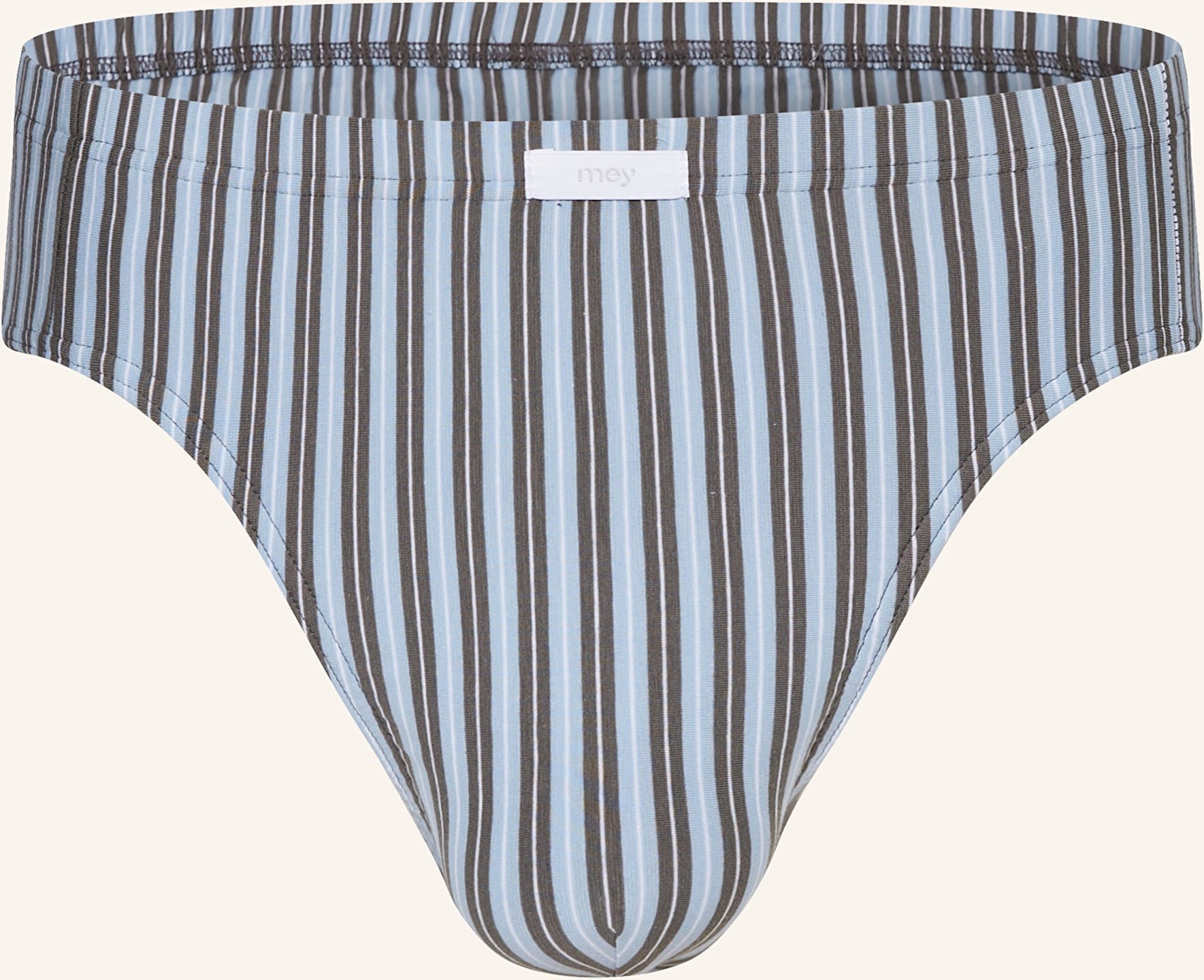 Mey Slip Serie Light Block Stripes grau