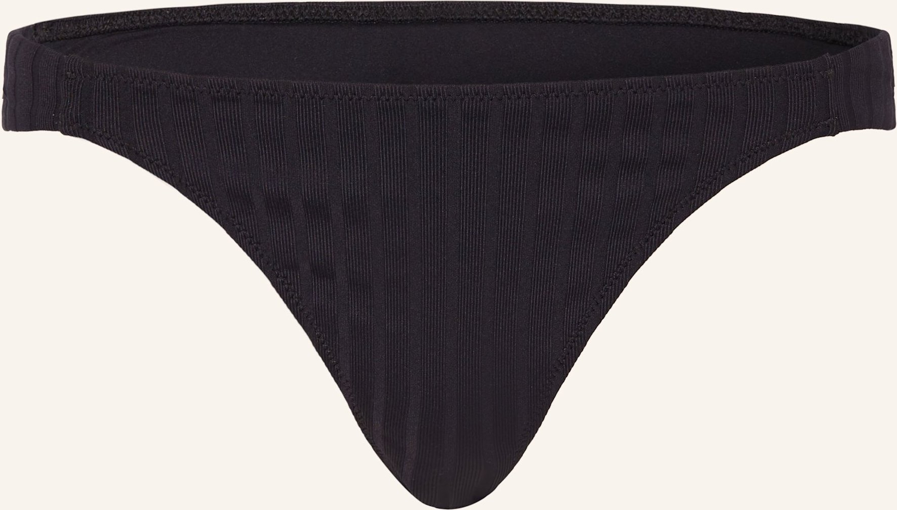 Watercult Brazilian-Bikini-Hose Henley Rib schwarz