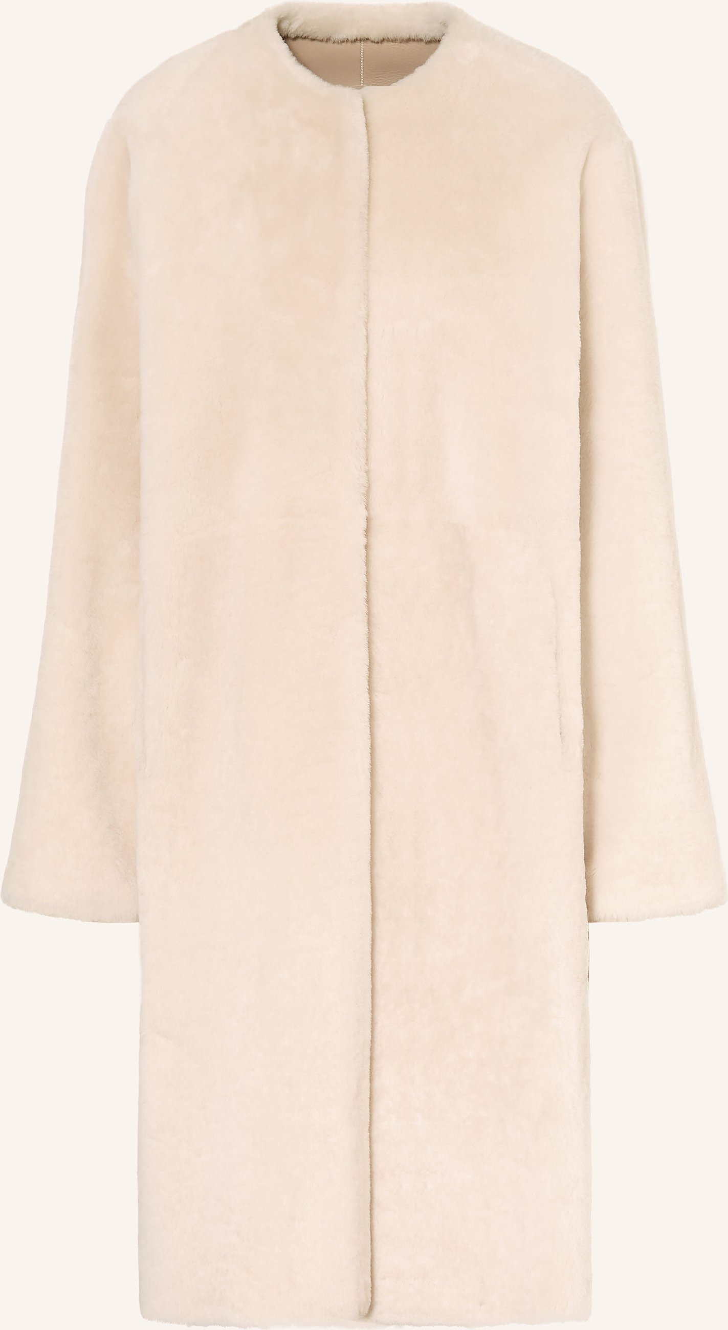 Manzoni 24 Ledermantel Zum Wenden beige