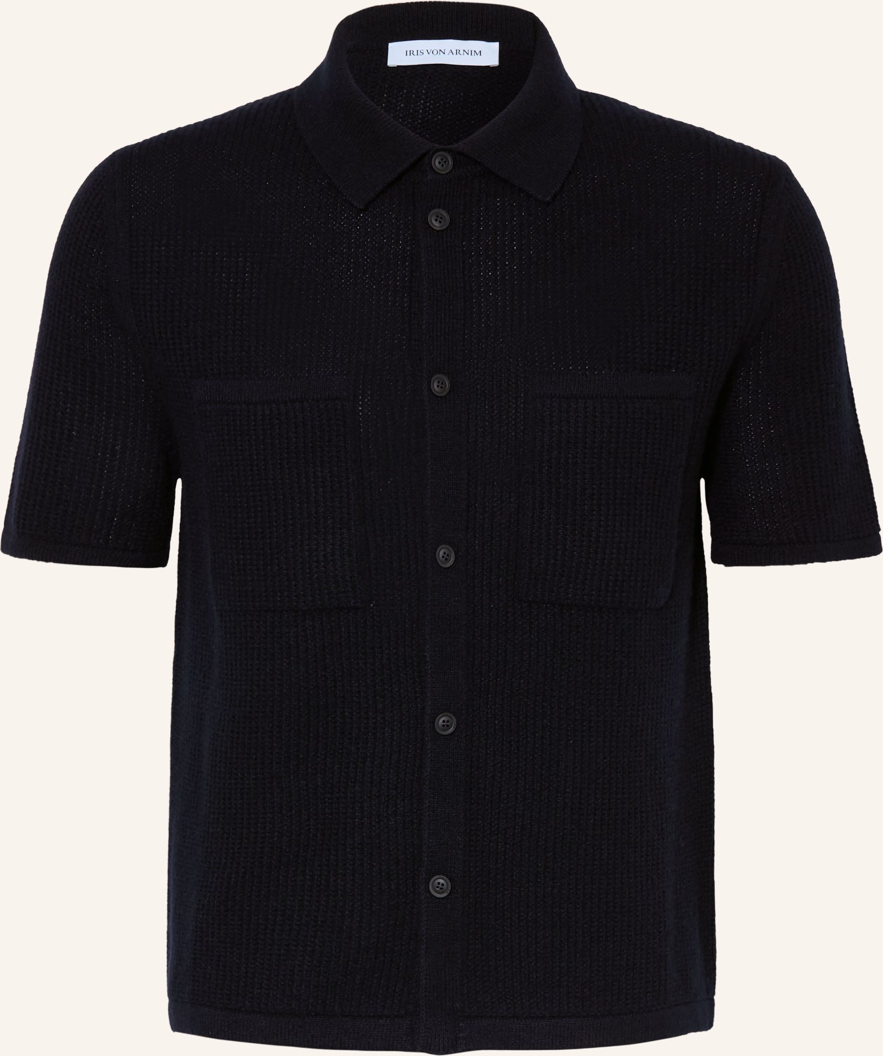 Iris Von Arnim Strickhemd Aurelian Comfort Fit Aus Cashmere blau