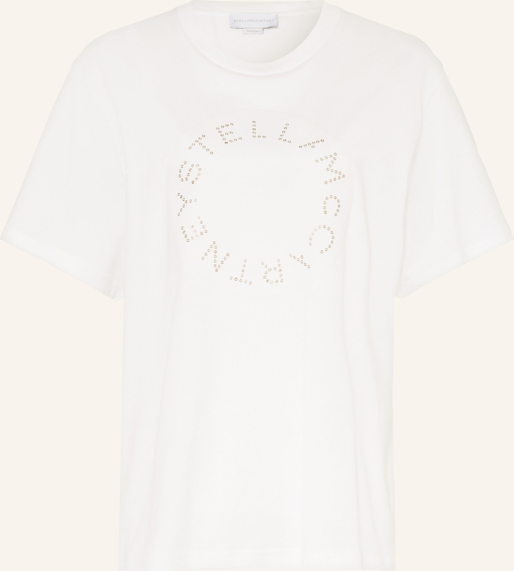 Stella Mccartney T-Shirt Mit Nieten weiss