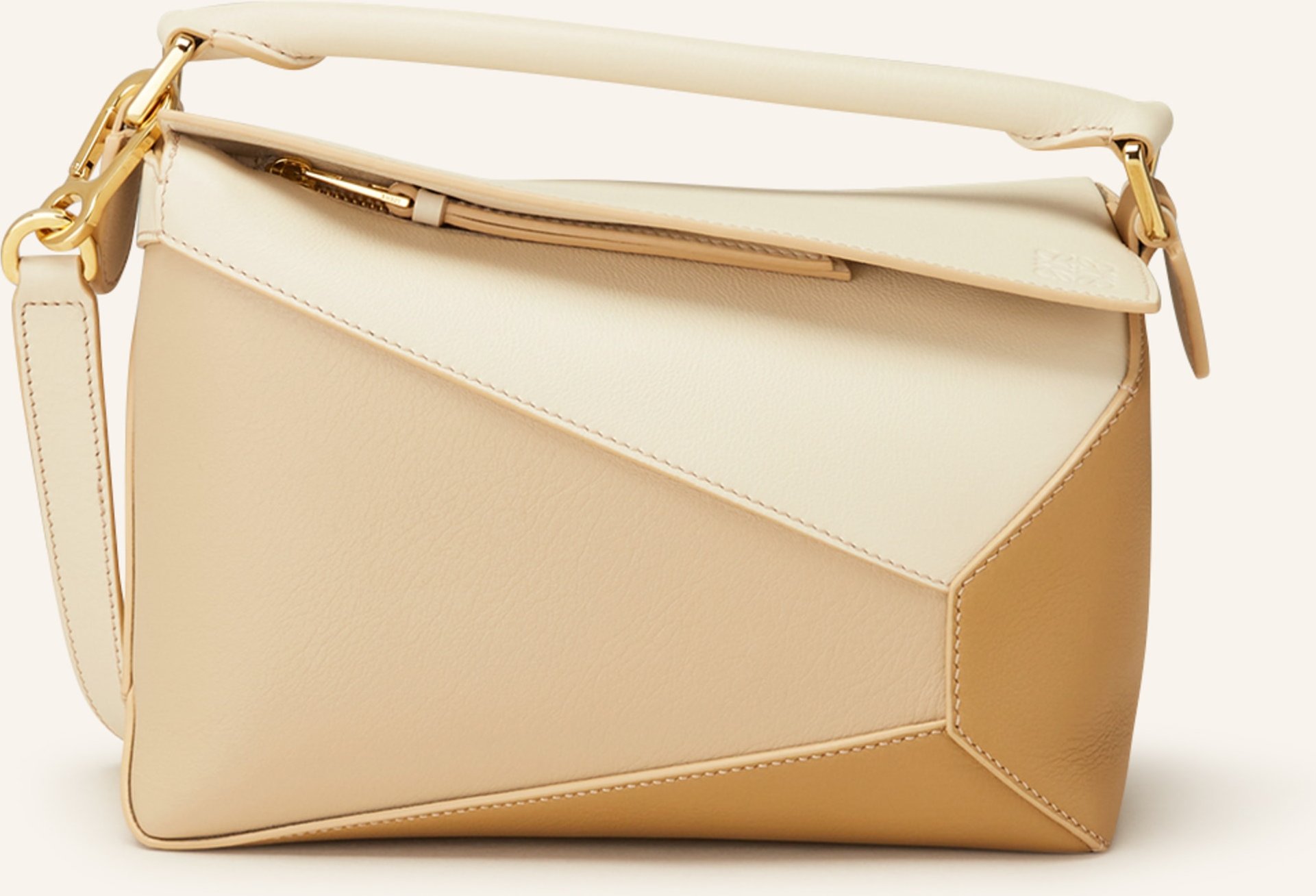 Thumbnail - Loewe Handtasche Puzzle Small beige