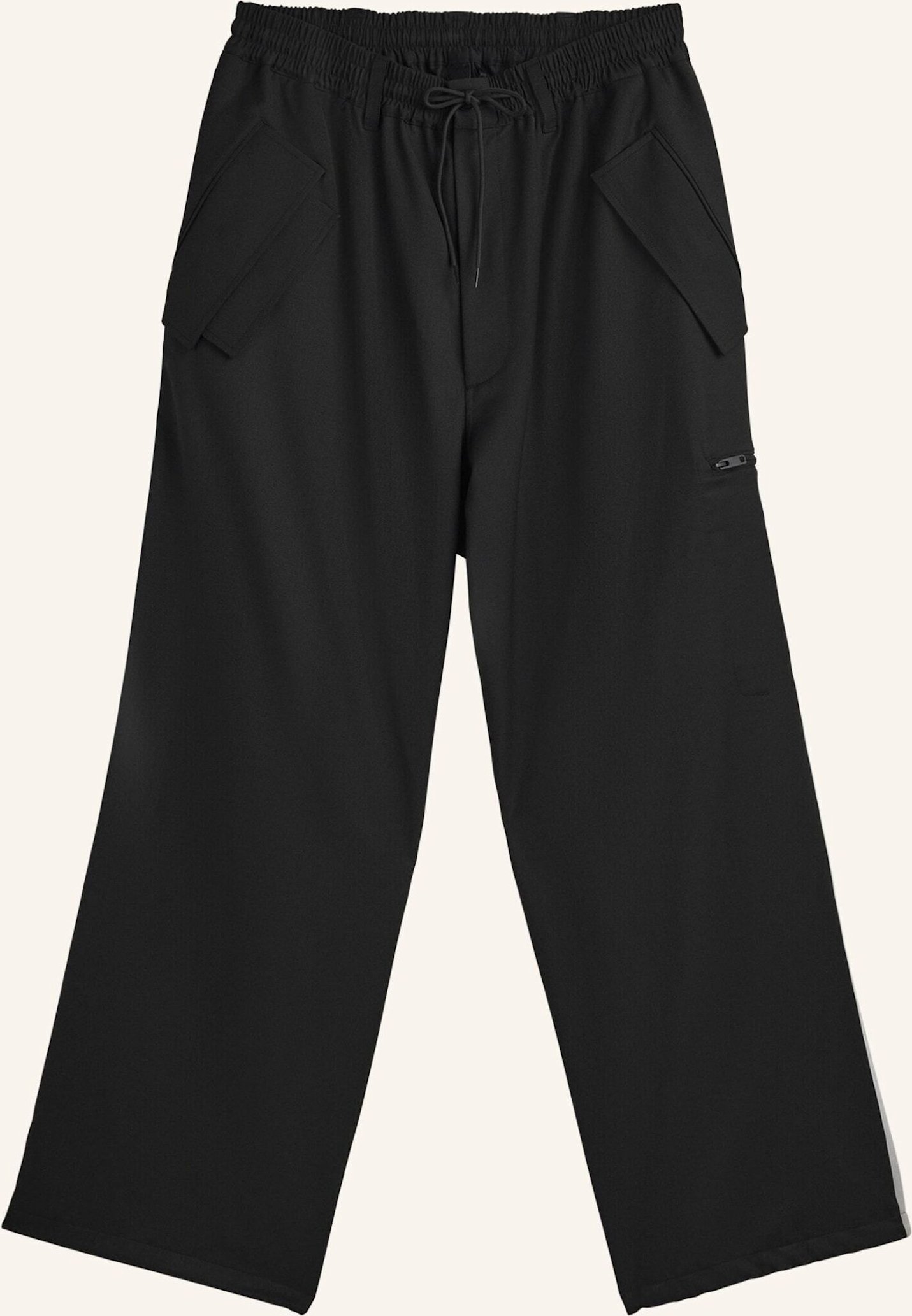 Thumbnail - Y-3 Y-3 Veredelte Wollhose Bein Gerade Geschnitten schwarz