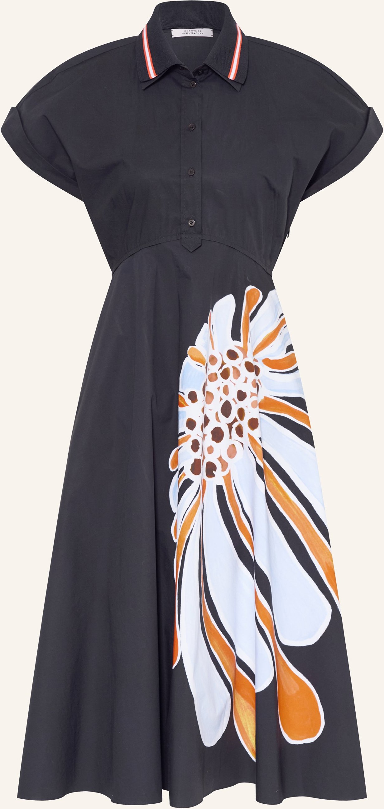 Dorothee Schumacher Hemdblusenkleid Floral Power blau