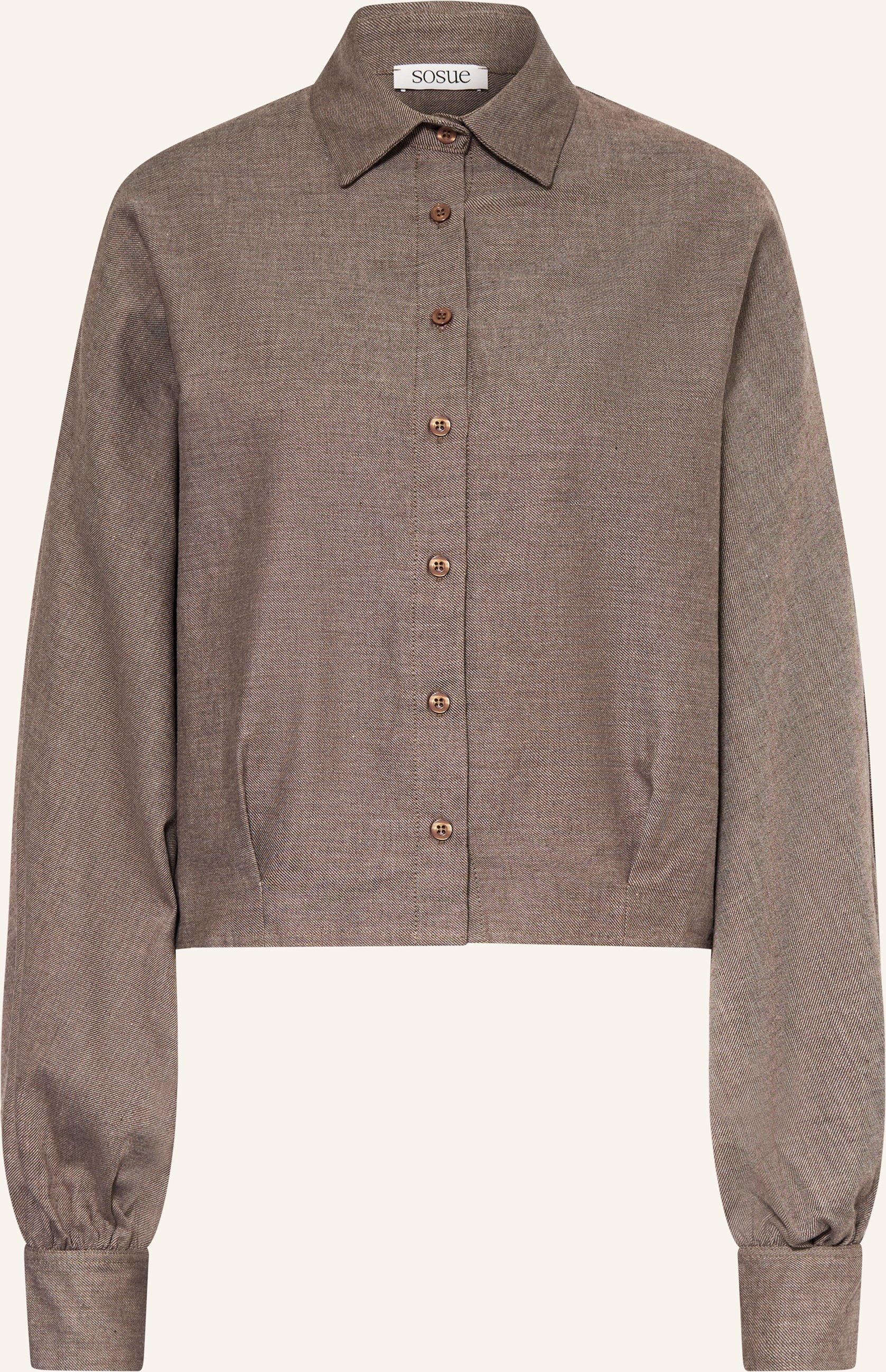 Sosue Hemdbluse Antonia Aus Flanell braun