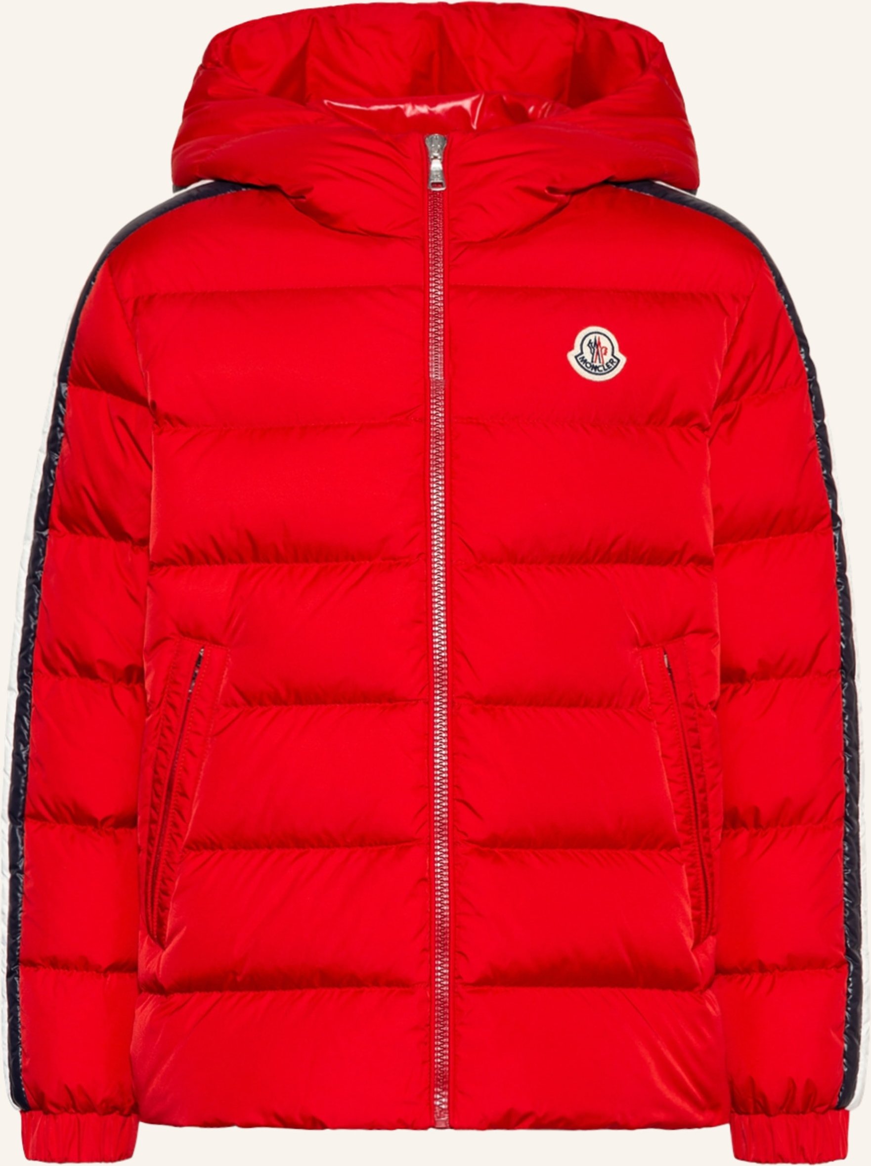 Moncler Enfant Daunenjacke Chrale Mit Galonstreifen rot