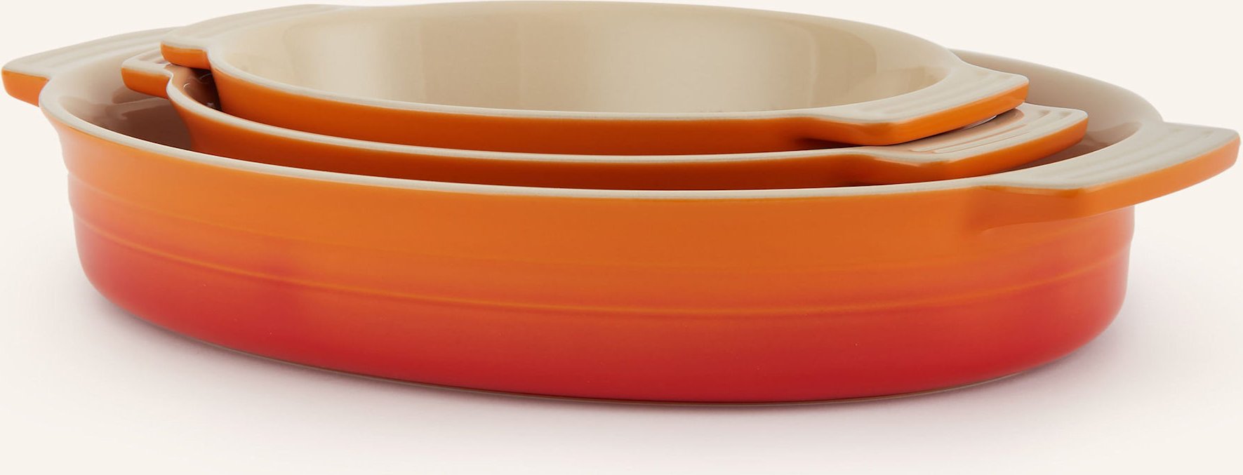 Le Creuset 3er-Set Auflaufformen Klassik orange