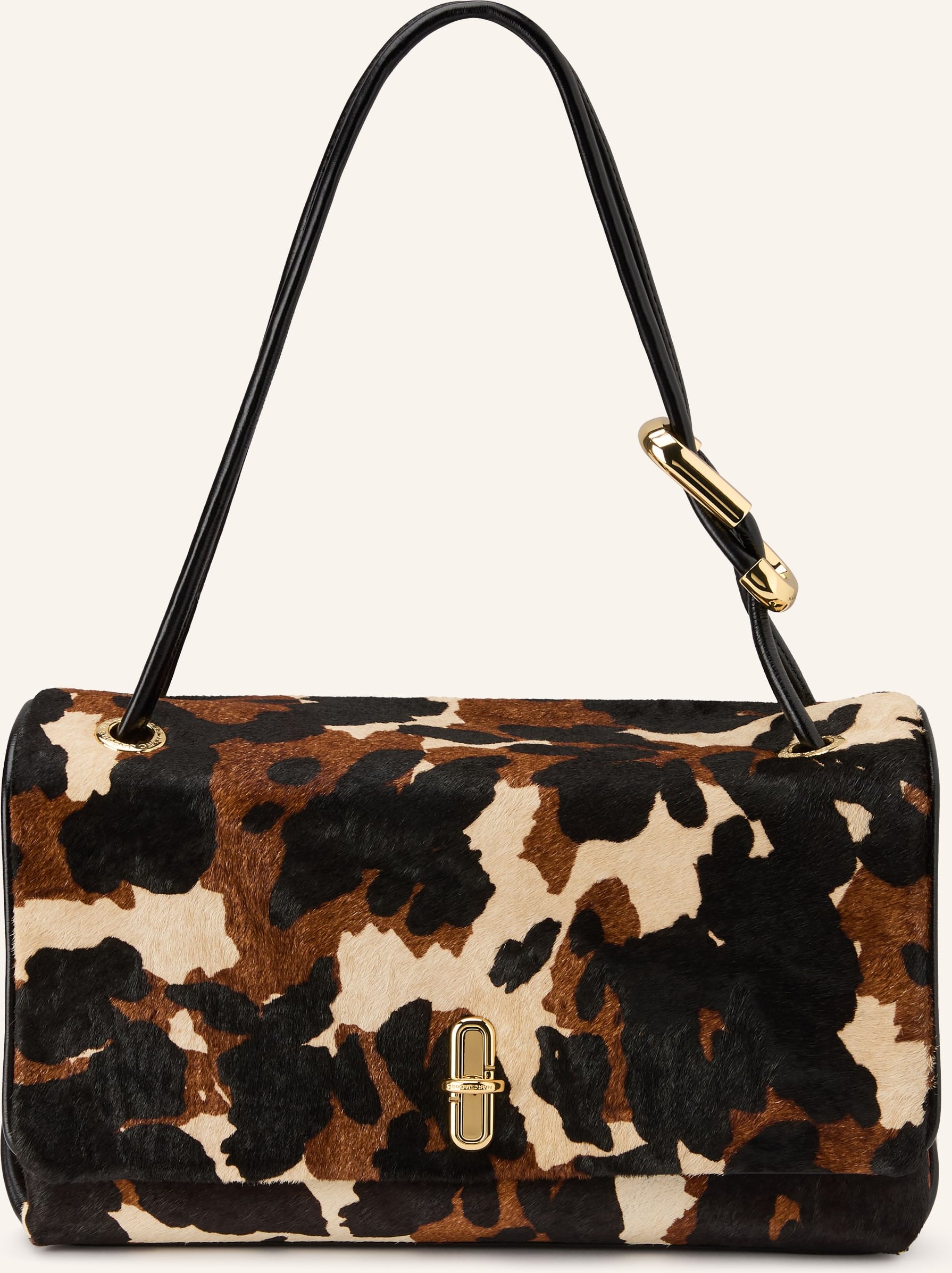 Marc Jacobs Schultertasche The Cow Haircalf Large Dual Bag braun