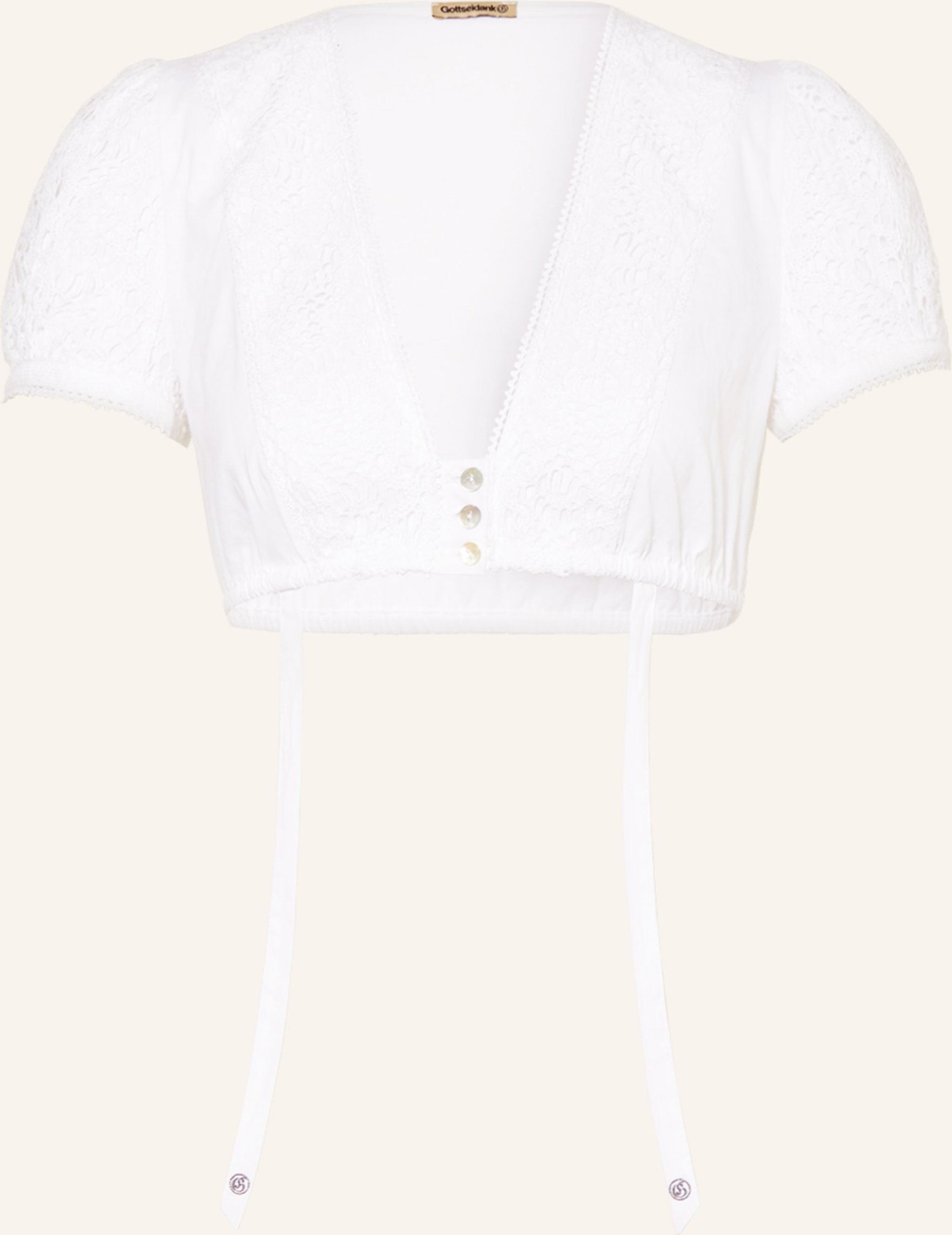 Thumbnail - Gottseidank Dirndlbluse Liesbeth Mit Spitze weiss